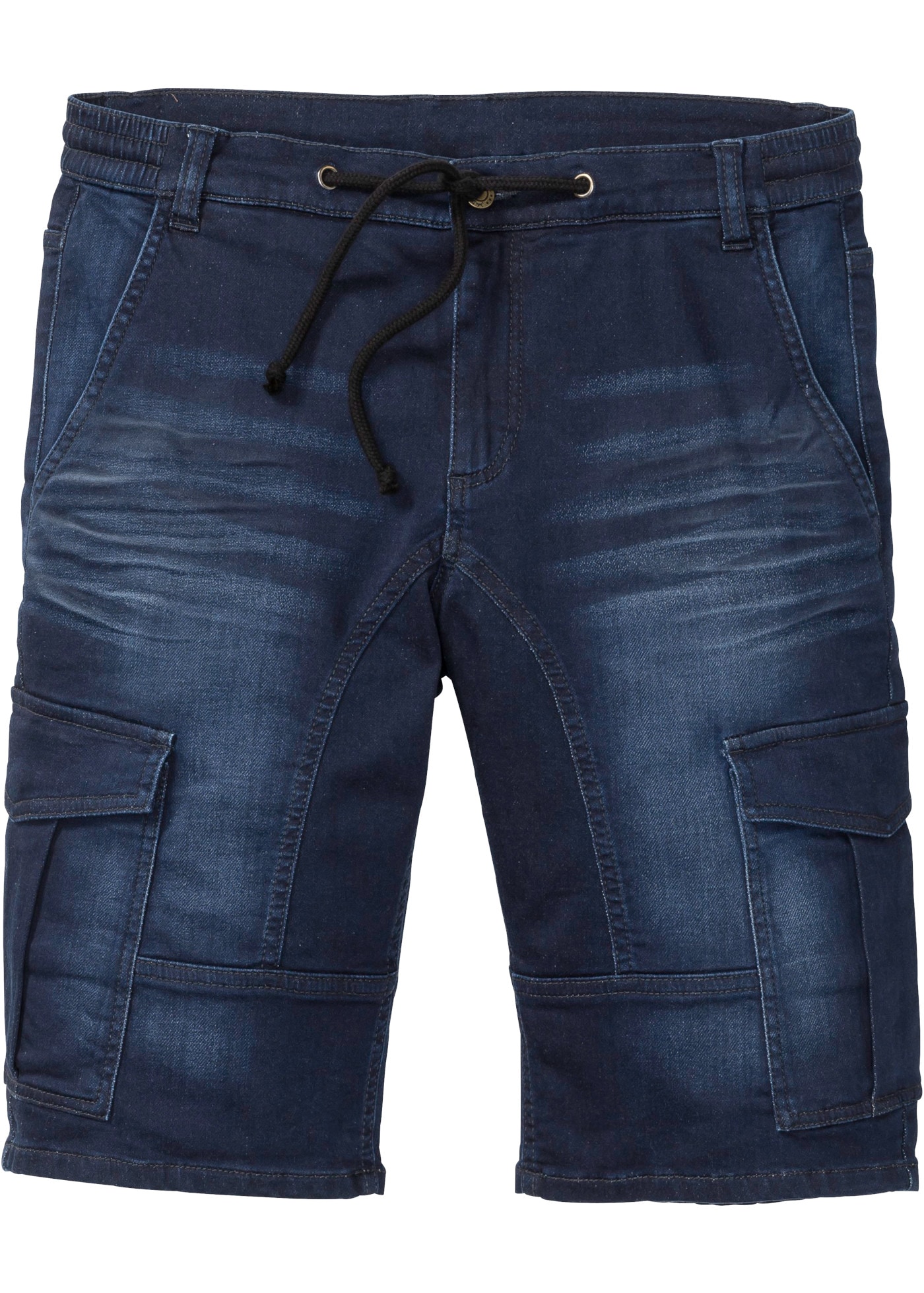 bonprix Bermudas  aus Baumwolle und Polyester, mit Used-Effekt, regular fit