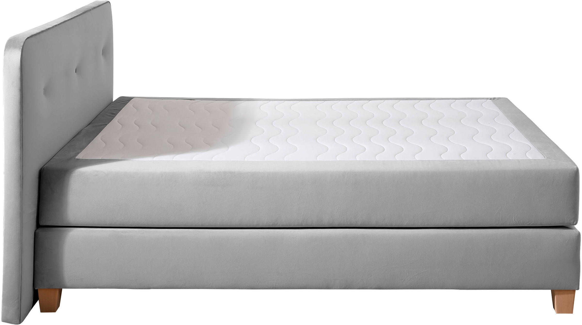 Home affaire Boxspringbett »Fargo«, inkl. Topper, in 3 Matratzenarten, in Samt- oder Strukturstoff