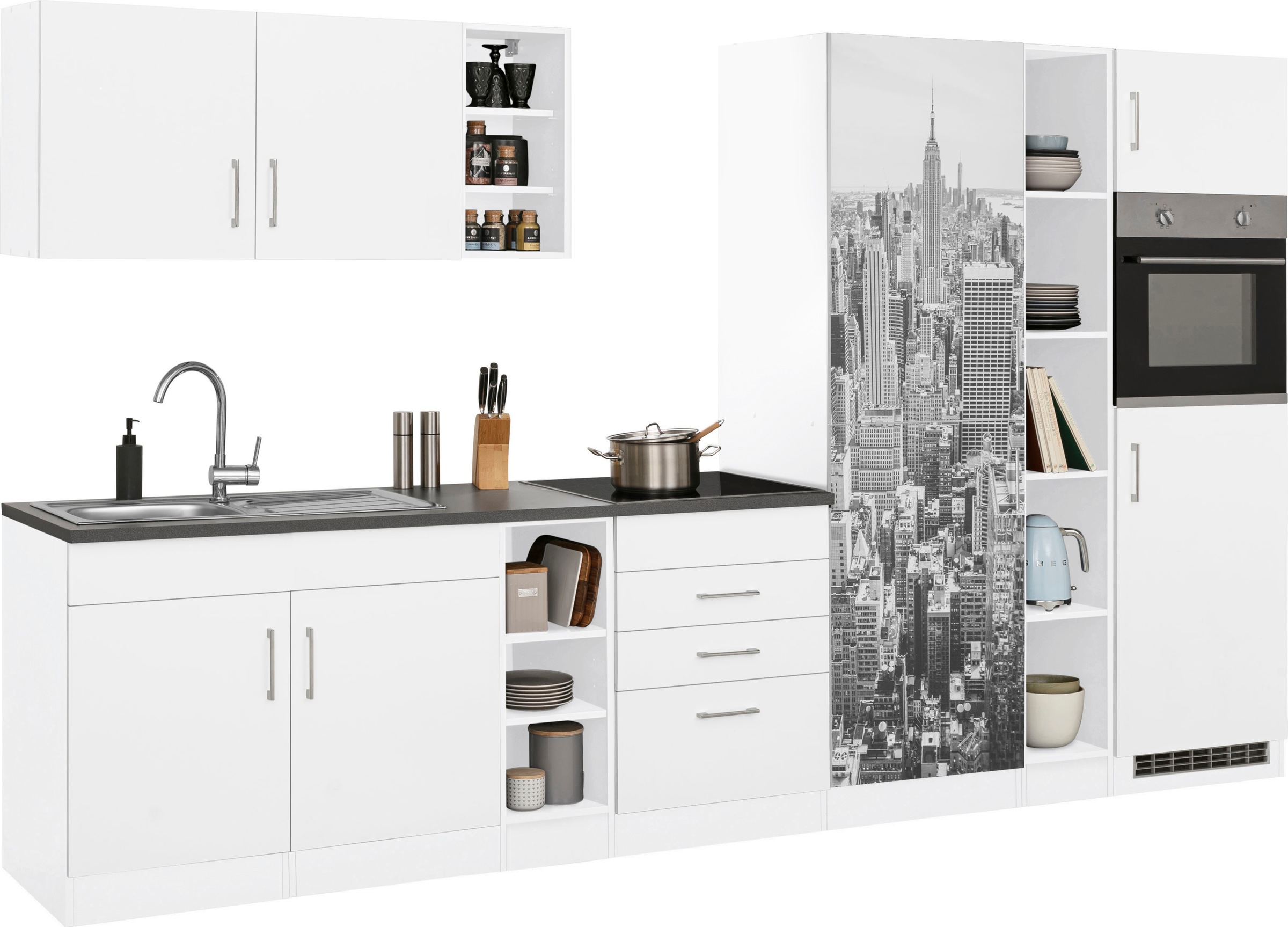 KOCHSTATION Küchenzeile »KS-Paris – Küchen mit einzigartigen Fotomotiven au günstig online kaufen