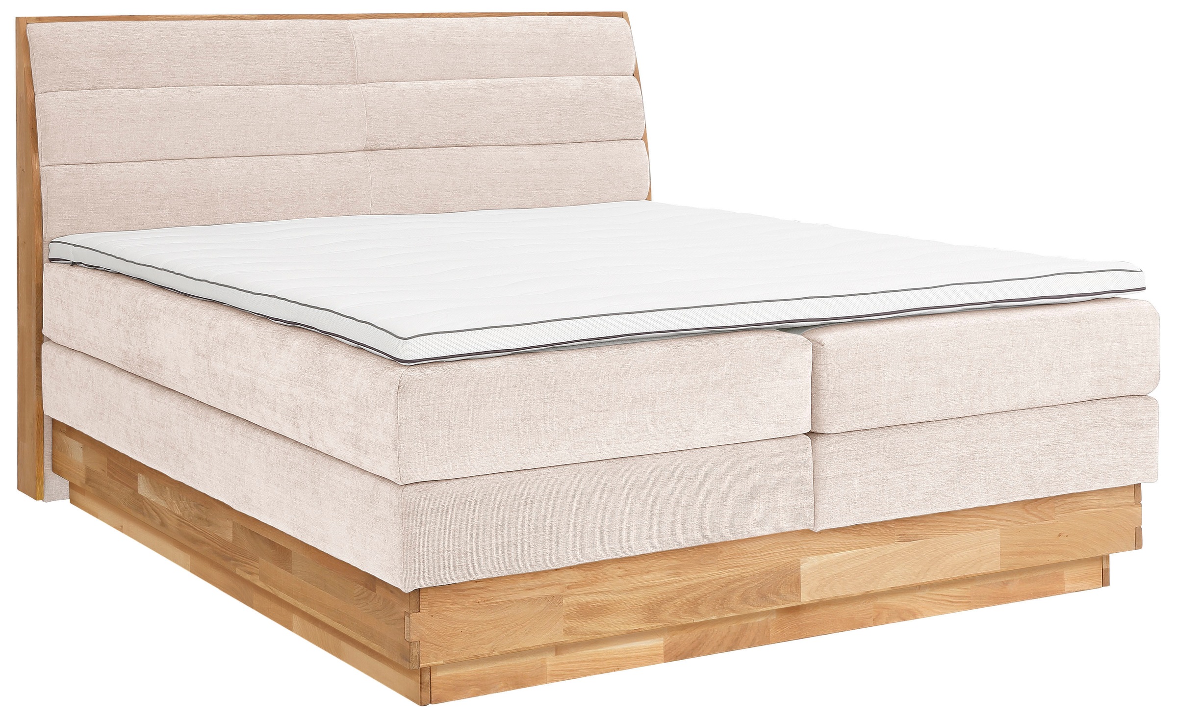 OTTO products Boxspringbett »Jenna«, ohne LED-Beleuchtung, mit zertifizierten, recycelten Bezugsstoffen
