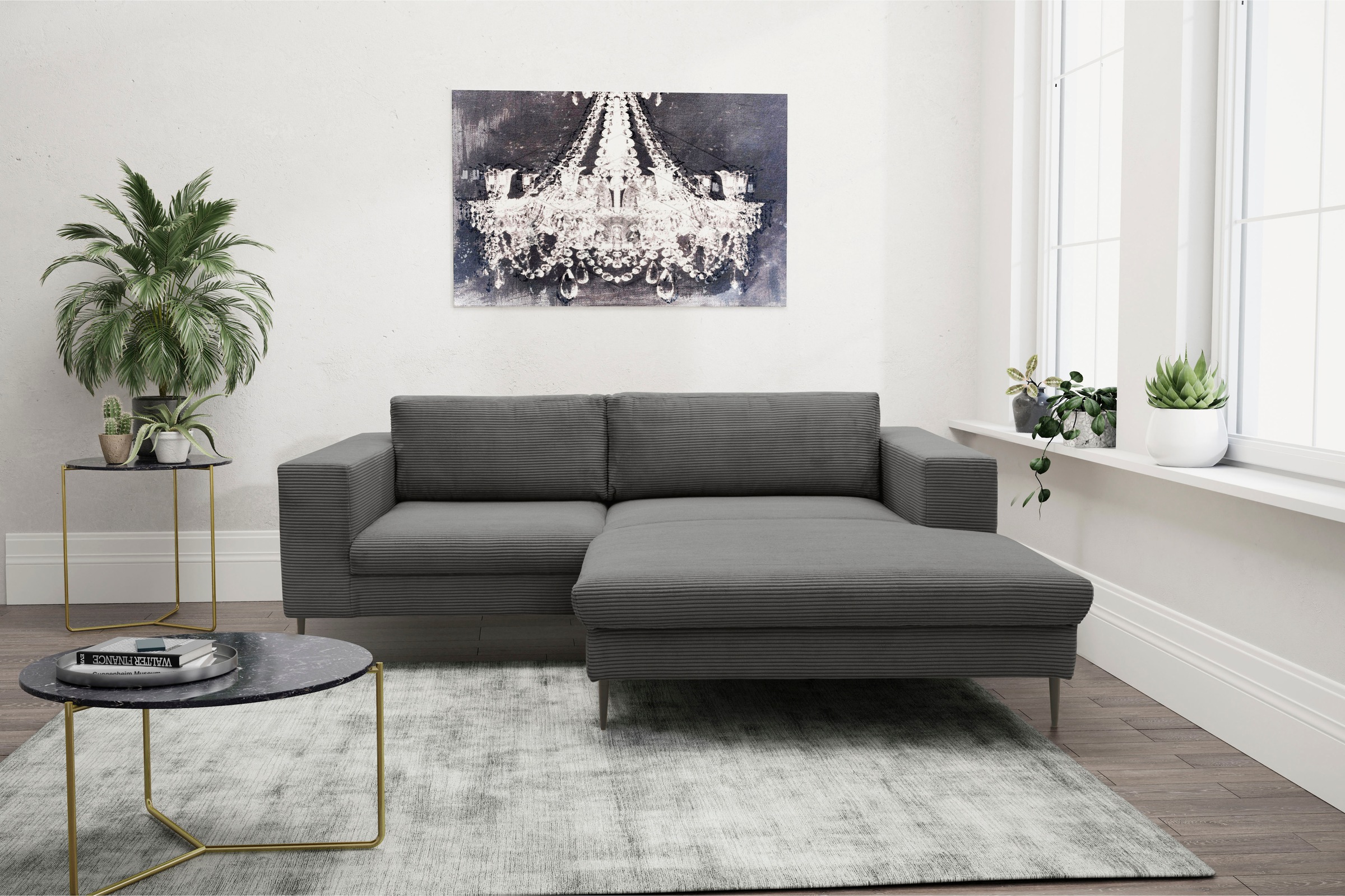 DOMO collection Ecksofa »Modica kompakt und elegant, Breite 244, L-Form«, m günstig online kaufen