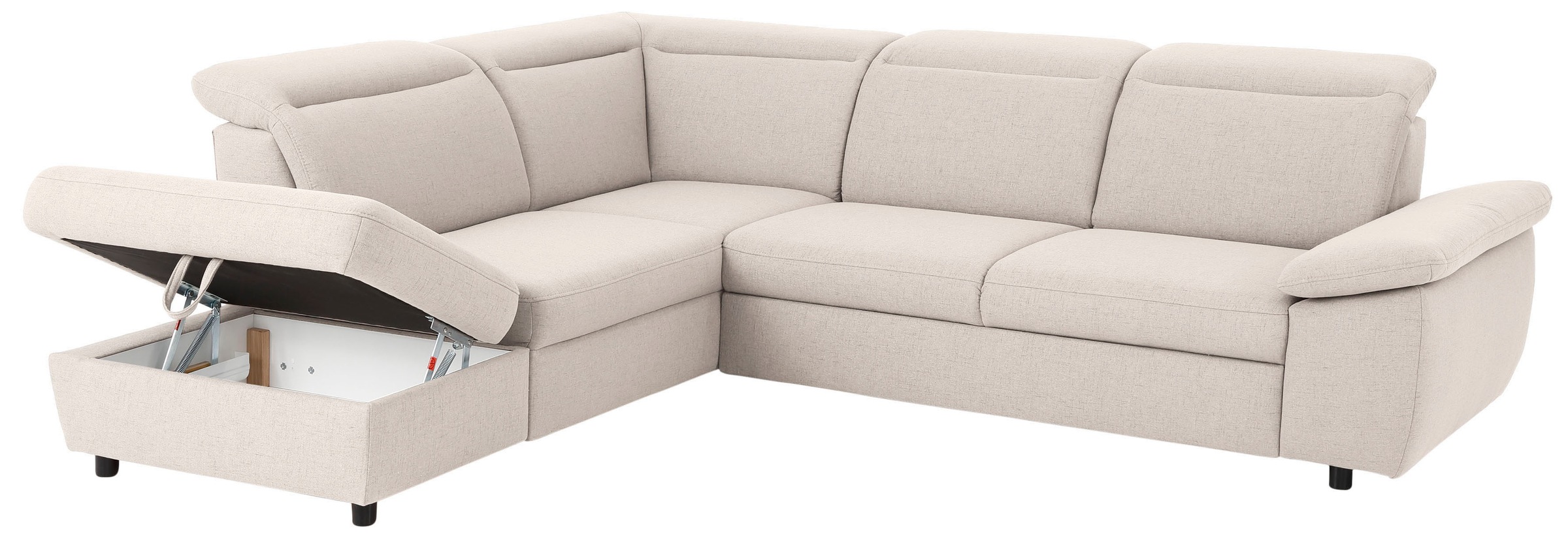 Home affaire Ecksofa »Mauritius L-Form«, mit Ottomane, mit Kopfteil- und Armlehnverstellung