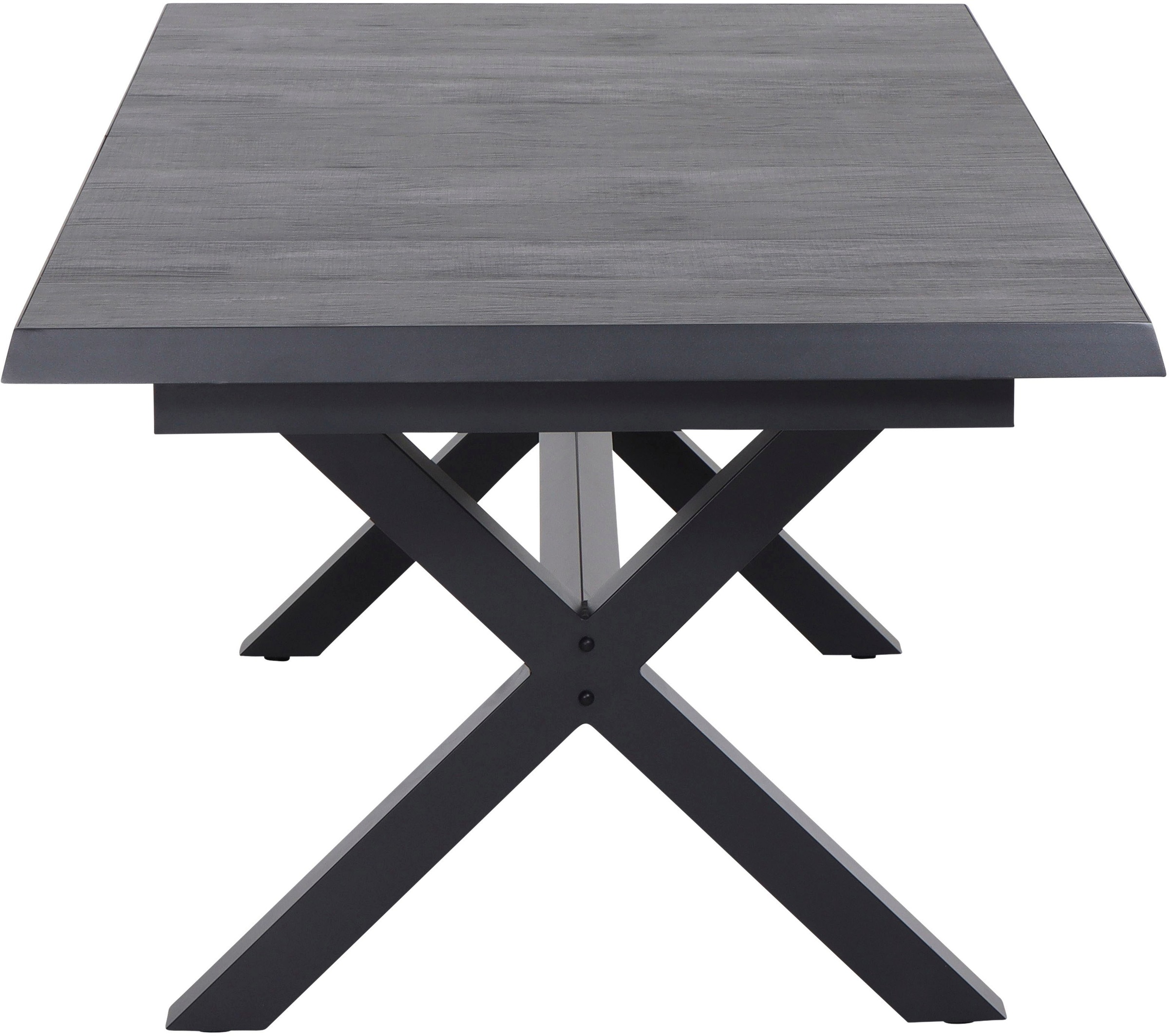 Siena Garden Garten-Essgruppe »Valencia/Messina«, (Set, 13 tlg.), bestehend aus 6 Sesseln, 6 Auflagen und 1 Ausziehtisch