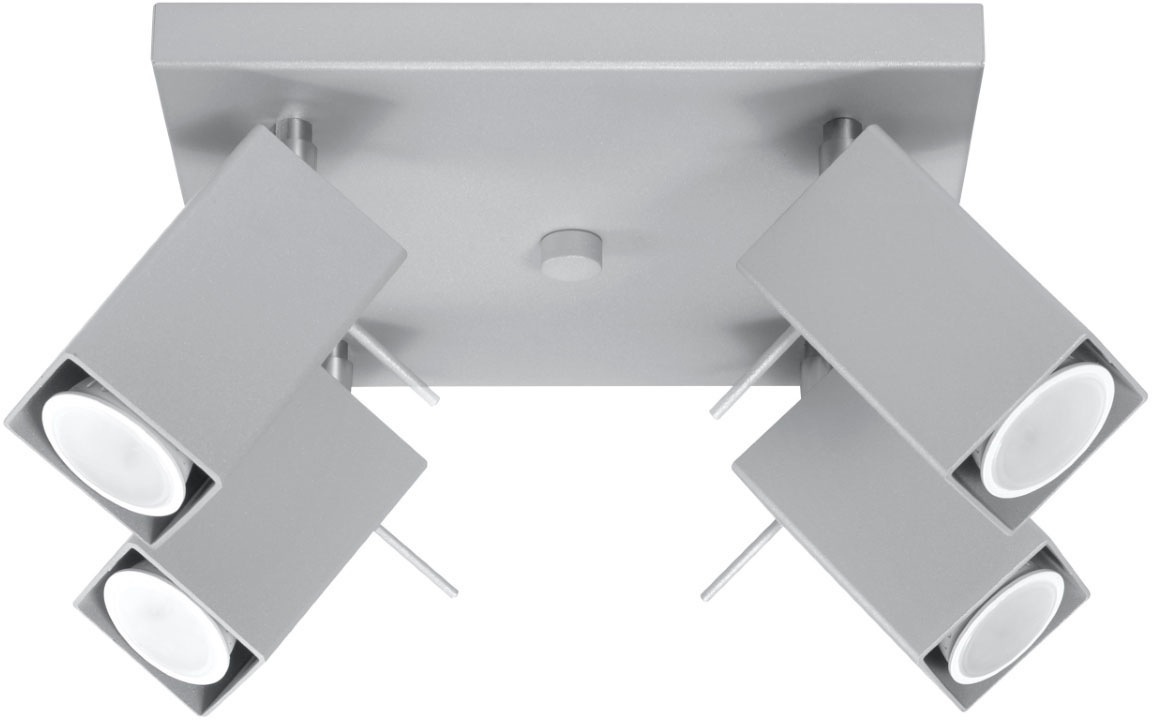 SOLLUX LIGHTING Deckenleuchte »MERIDA« GU10 1 Stk. beweglicher Lampenschirm Grau