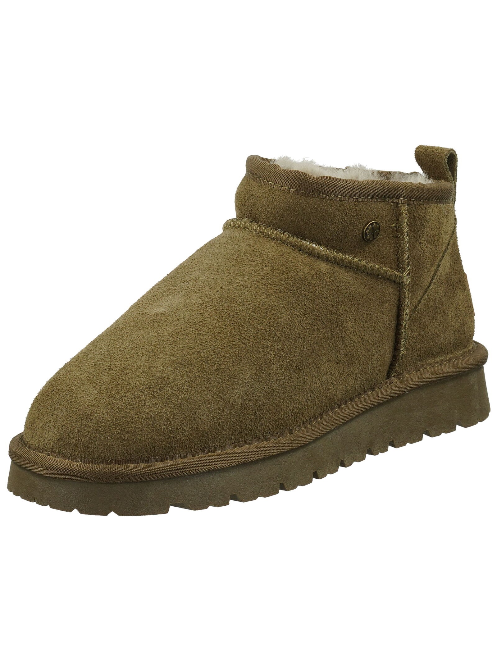 ILC Stiefelette »Stiefelette Leder« Khaki 42 42 Verschluss: Schlupfschuh