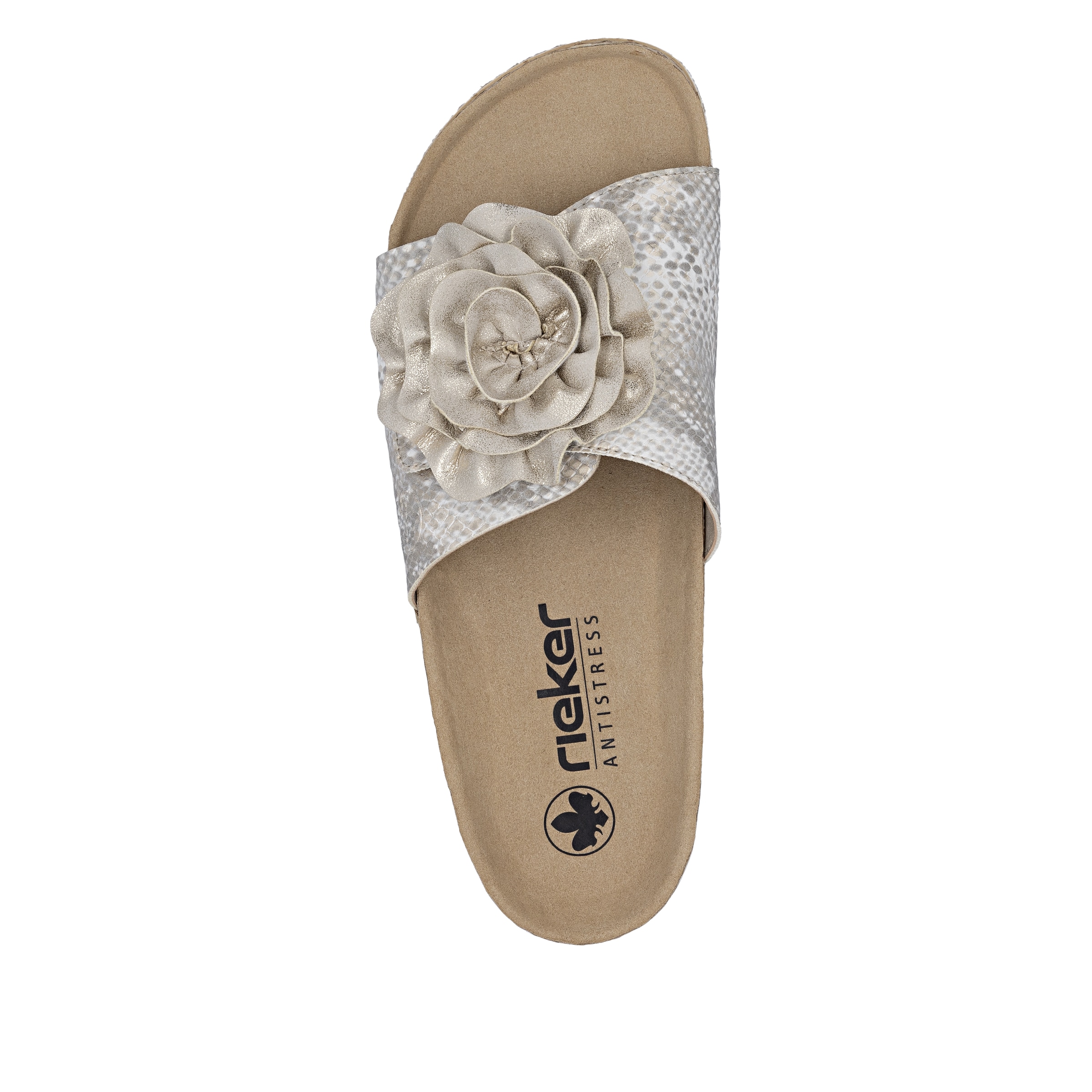 Rieker Pantolette  Sommerschuh, Schlappen mit modischem Plateau