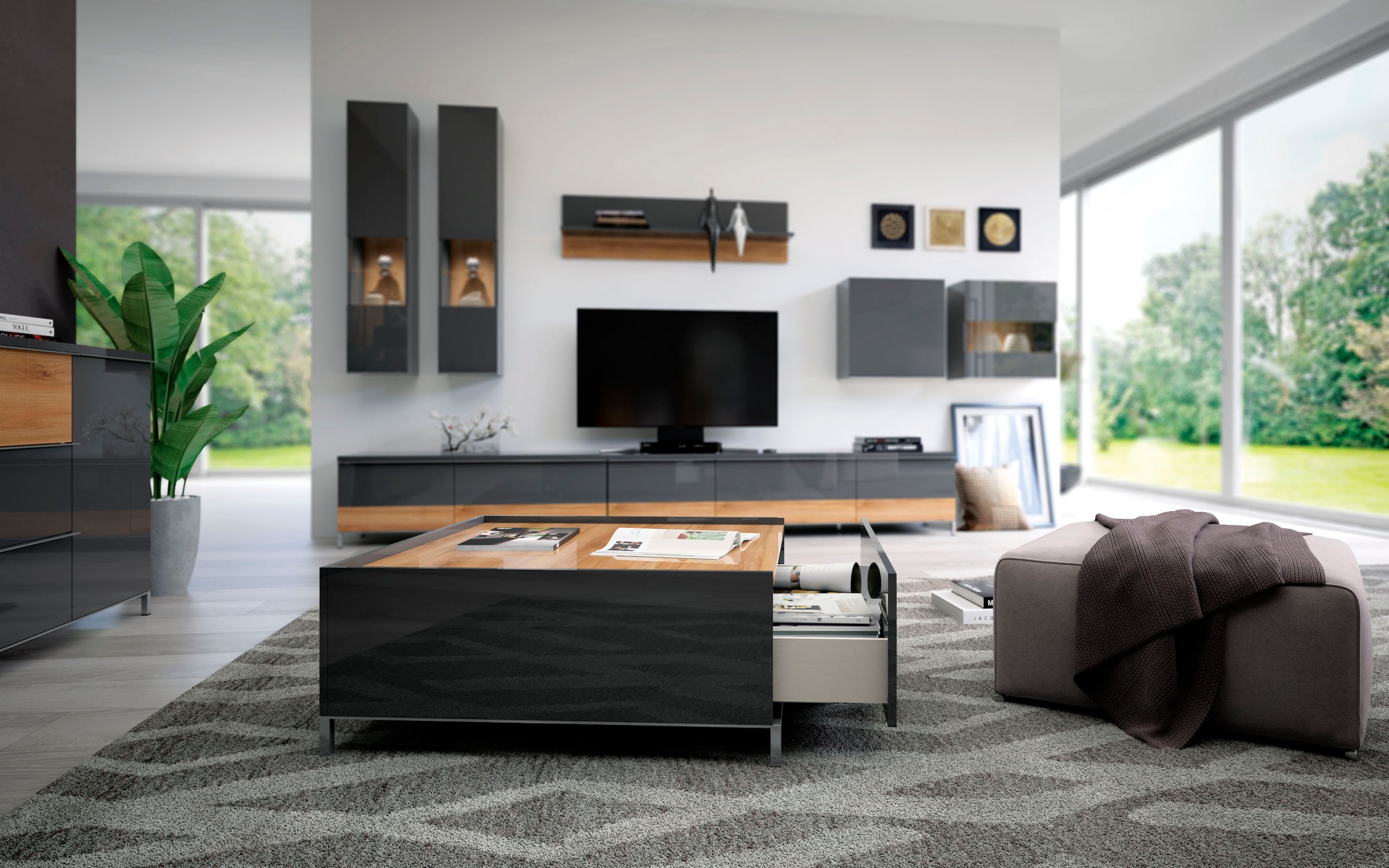 Places of Style Couchtisch »Onyx«, hochwertig UV lackiert, mit Stauraum