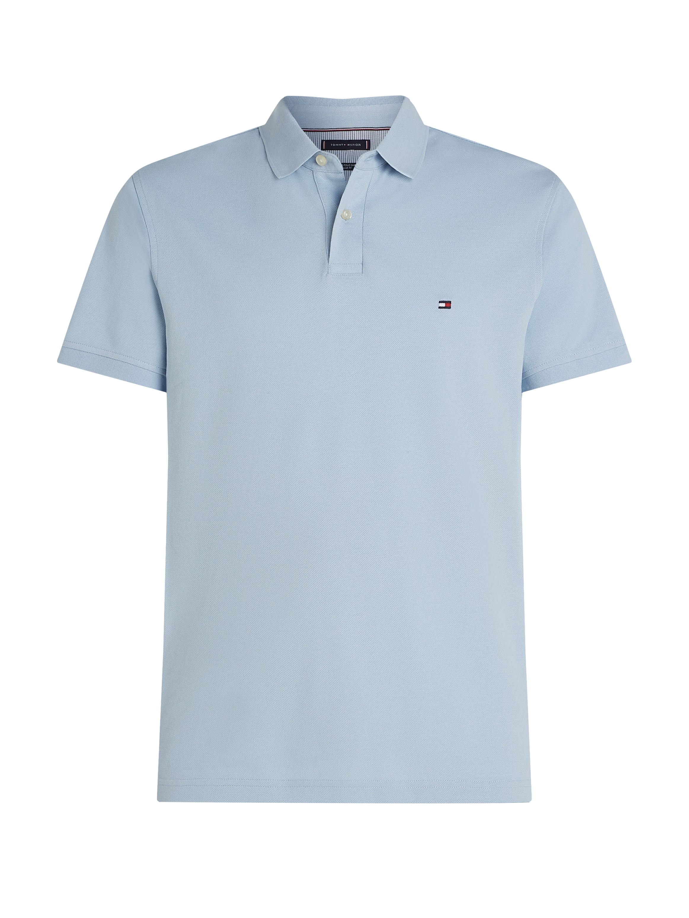 Tommy Hilfiger Poloshirt »1985 REGULAR POLO mit Kontraststreifen und Knopfleiste«, unifarben, sportlich, regular fit, Baumwollmix, Polokragen