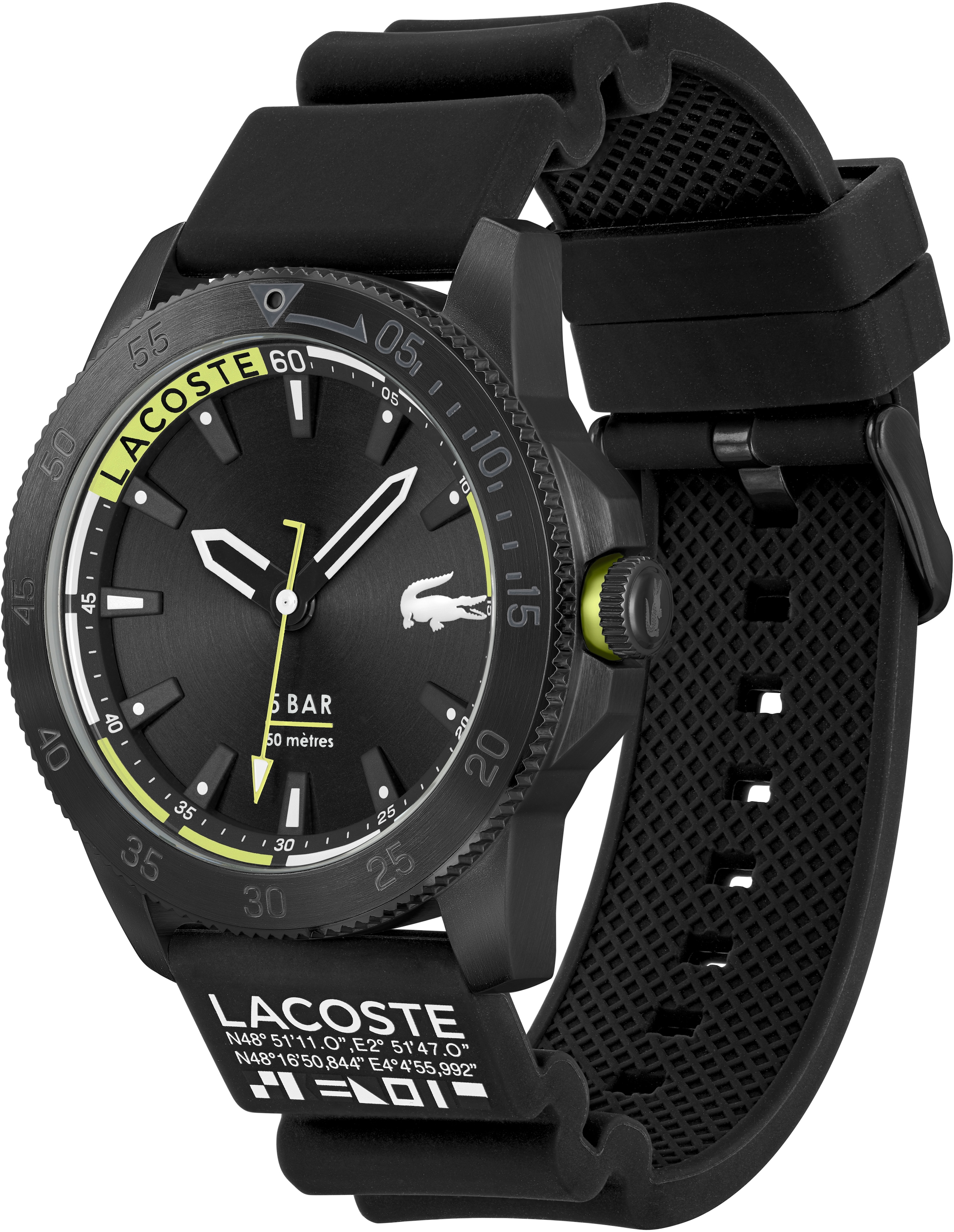 Lacoste Quarzuhr »LACOSTE REGATTA«, Armbanduhr, Herrenuhr, Mineralglas, Silikonarmband