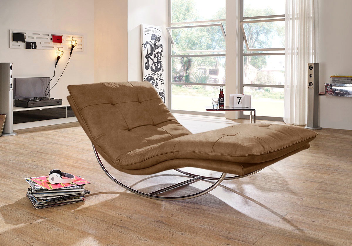 W.SCHILLIG Relaxliege "daily dreams" in Waffelkissen-Optik, Schaukelgestell günstig online kaufen