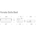 INNOVATION LIVING ™ Schlafsofa »YONATA«, komfortable Taschenfederkernpolsterung, Breite Liegefläche 149 cm