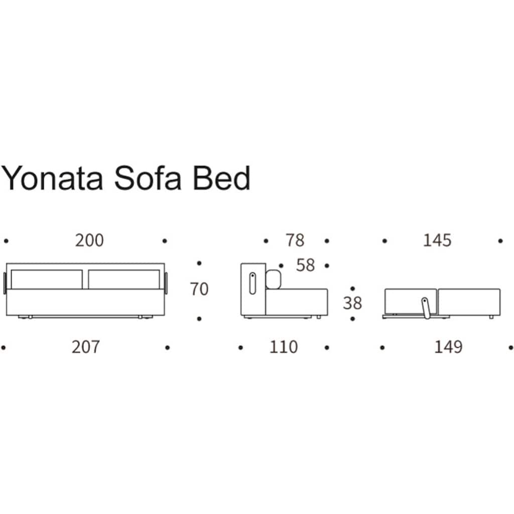 INNOVATION LIVING ™ Schlafsofa »YONATA«, komfortable Taschenfederkernpolsterung, Breite Liegefläche 149 cm
