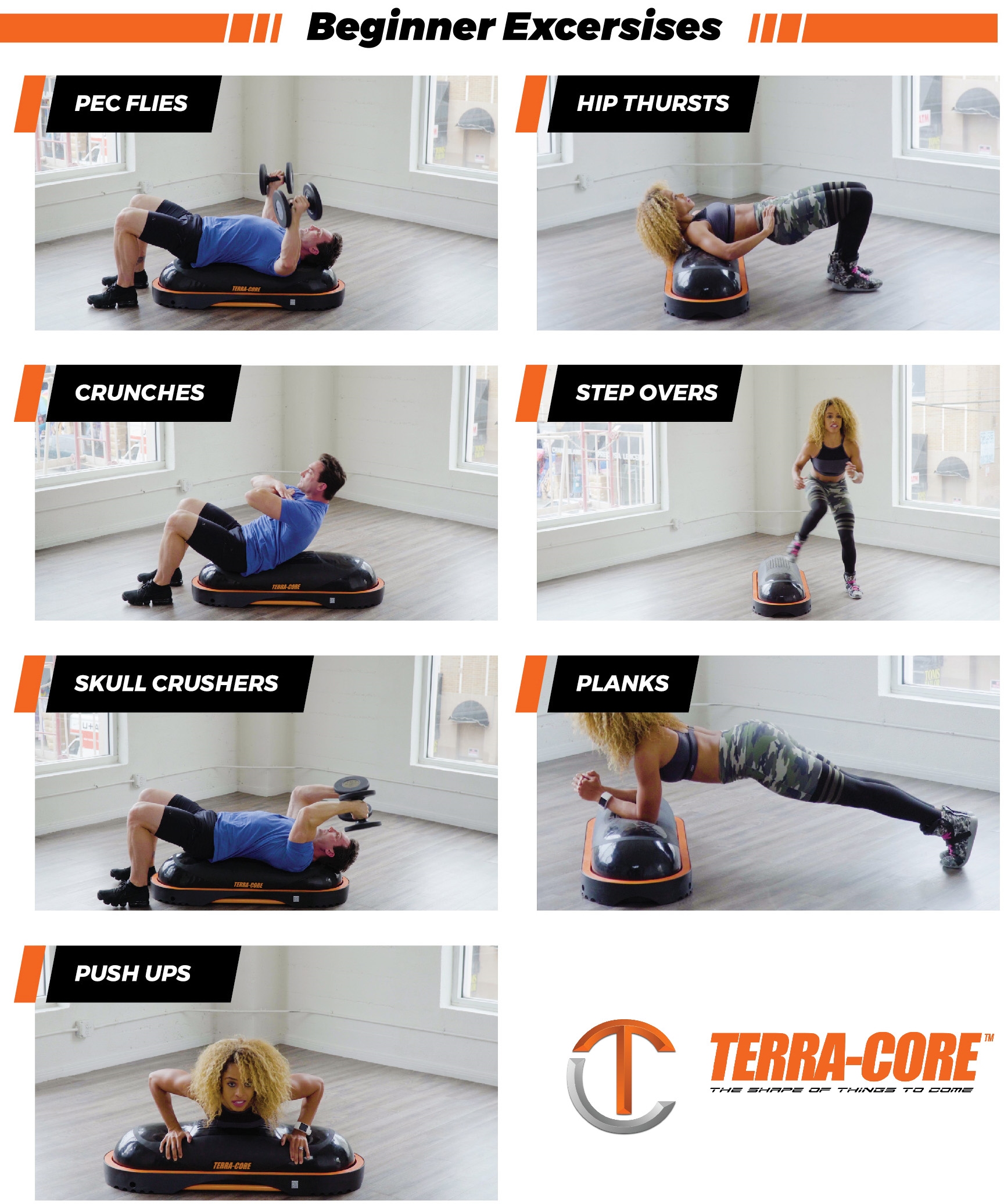 Terra Core Balancetrainer »Terra Core«, (mit Luftpumpe), Universelle Workout Bench, Stepp und Balance Board