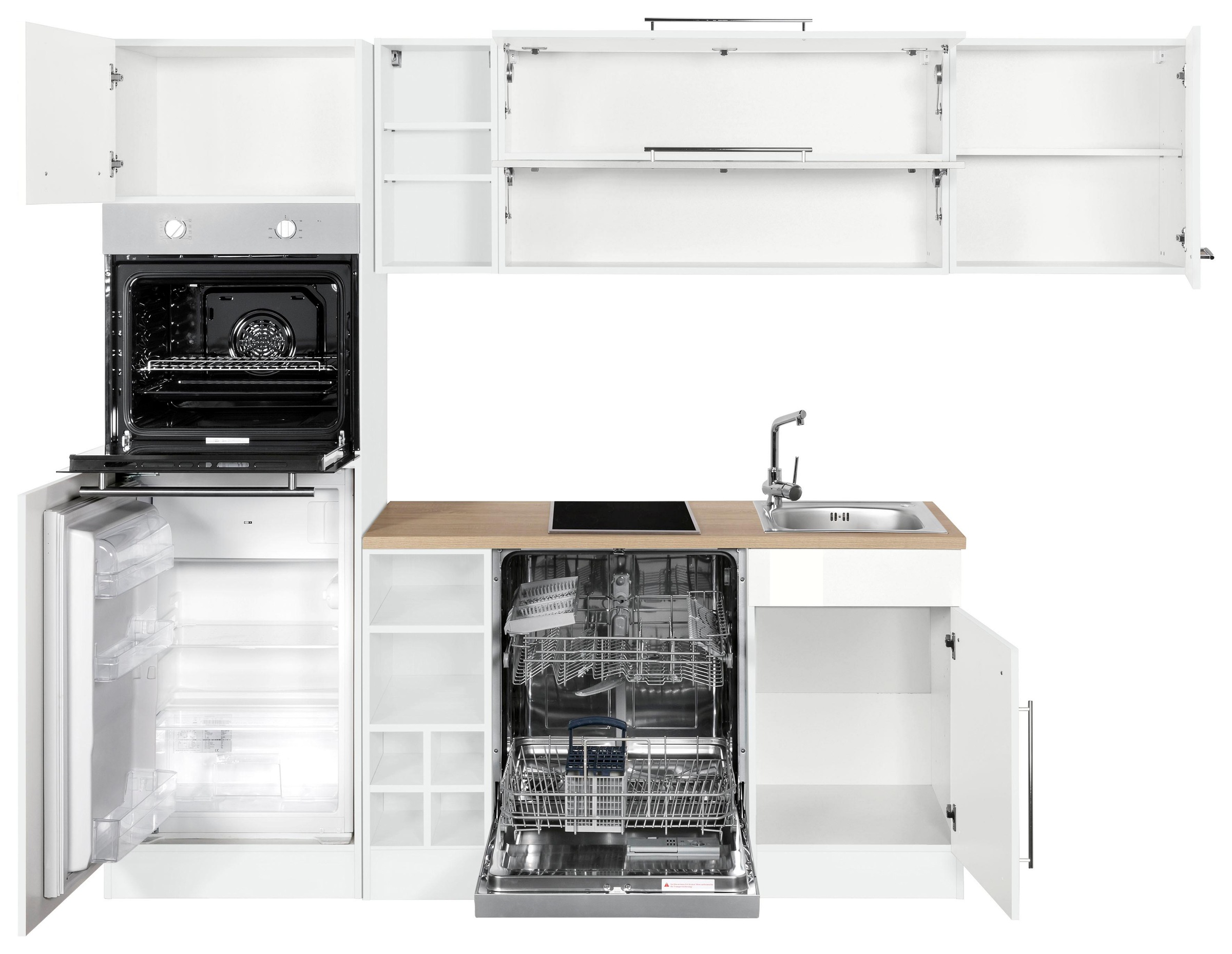 KOCHSTATION Winkelküche »KS-Eton«, mit E-Geräten, Stellbreite 260 x 190 cm