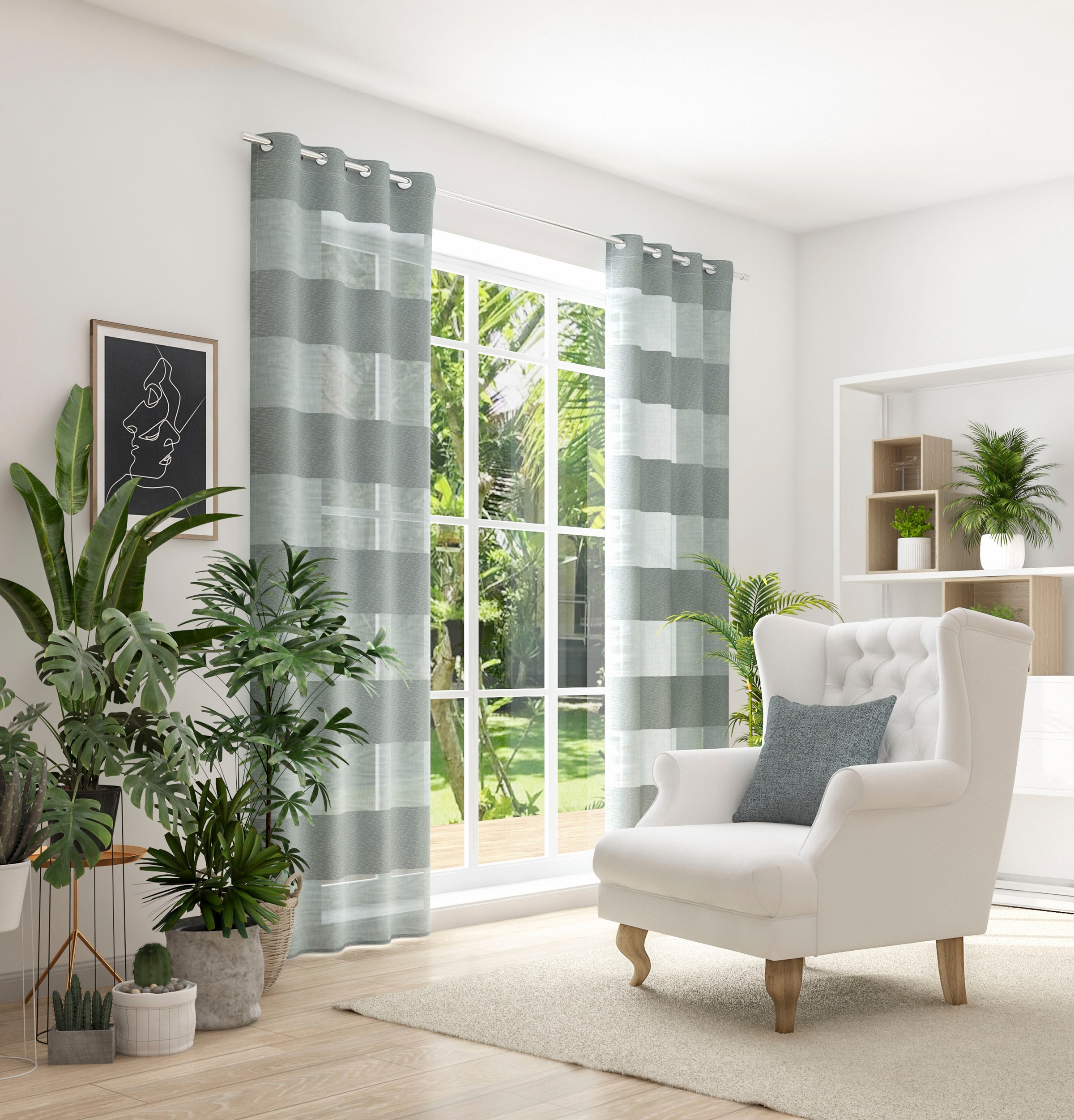 Neutex for you! Vorhang »SONORA«, (1 St.), 3D Musterung im Leinen-Look günstig online kaufen