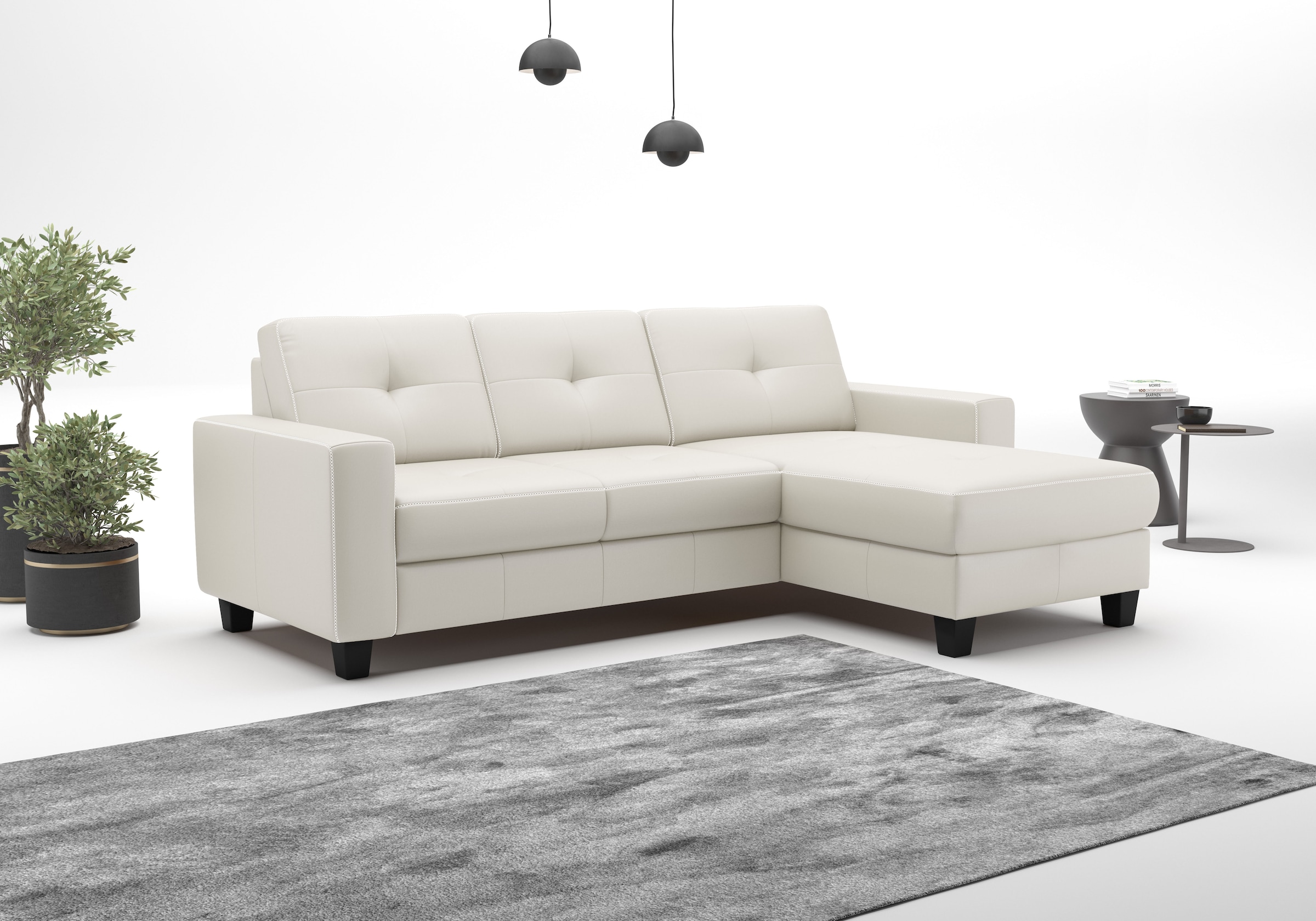 PLACES OF STYLE Ecksofa »Varese« wahlweise mit Bettfunktion und Bettkasten günstig online kaufen