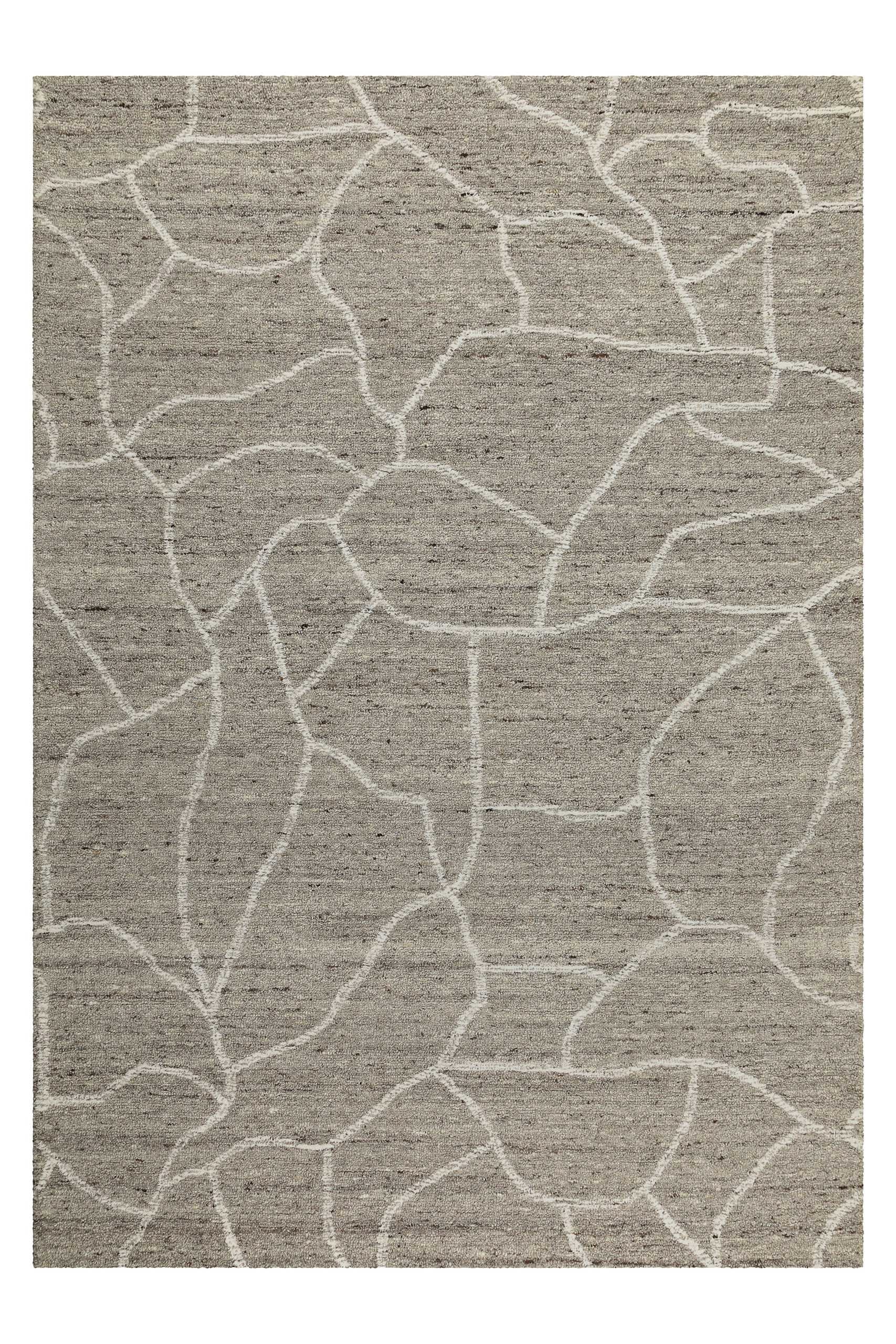 Wecon home Wollteppich »Hamptons FORTYONE«, rechteckig, 15 mm Höhe, Läufer, Schurwolle, Kurzflor, Wohnzimmer, elegant, robust, Stein