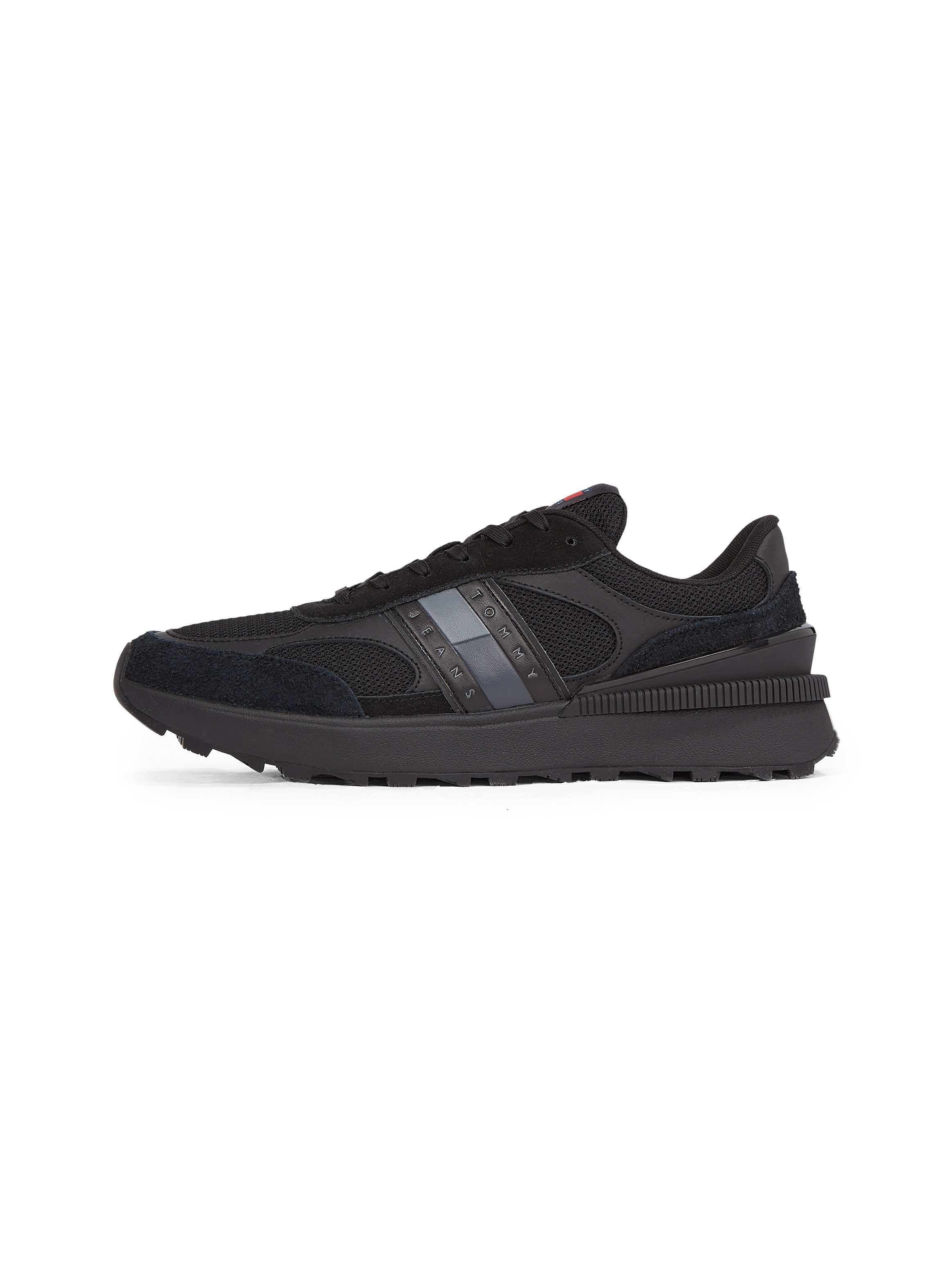 Tommy Jeans Sneaker »TJM TECHNICAL RUNNER ESS«, Freizeitschuh, Halbschuh, Schnürschuh mit gepolstertem Schaftrand