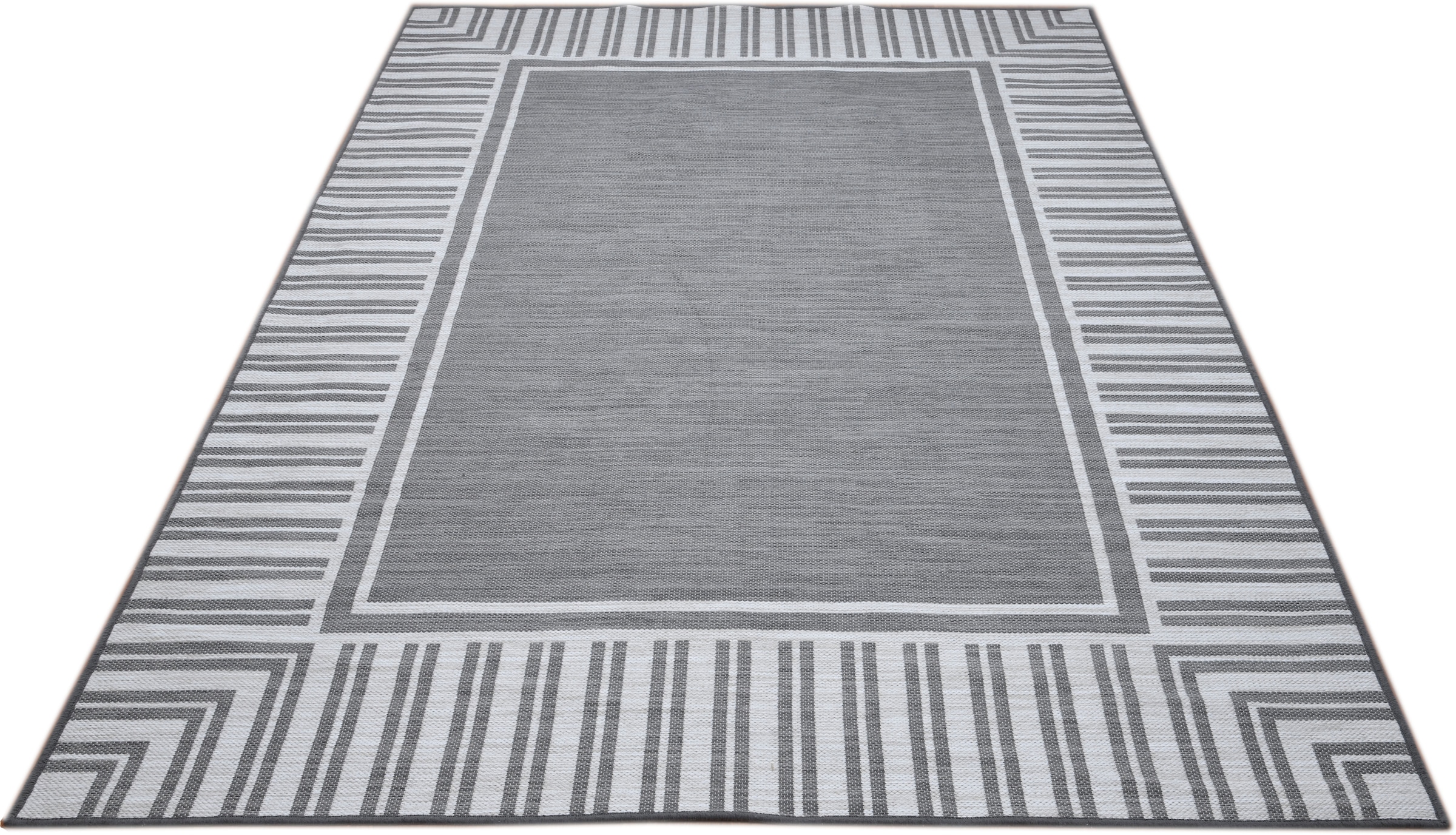 Leonique Teppich »Manon«, Flachgewebe, 100% mit Teppich mit Bordüre bequem schnell Baumwolle, und rechteckig, Bordüre, bestellen