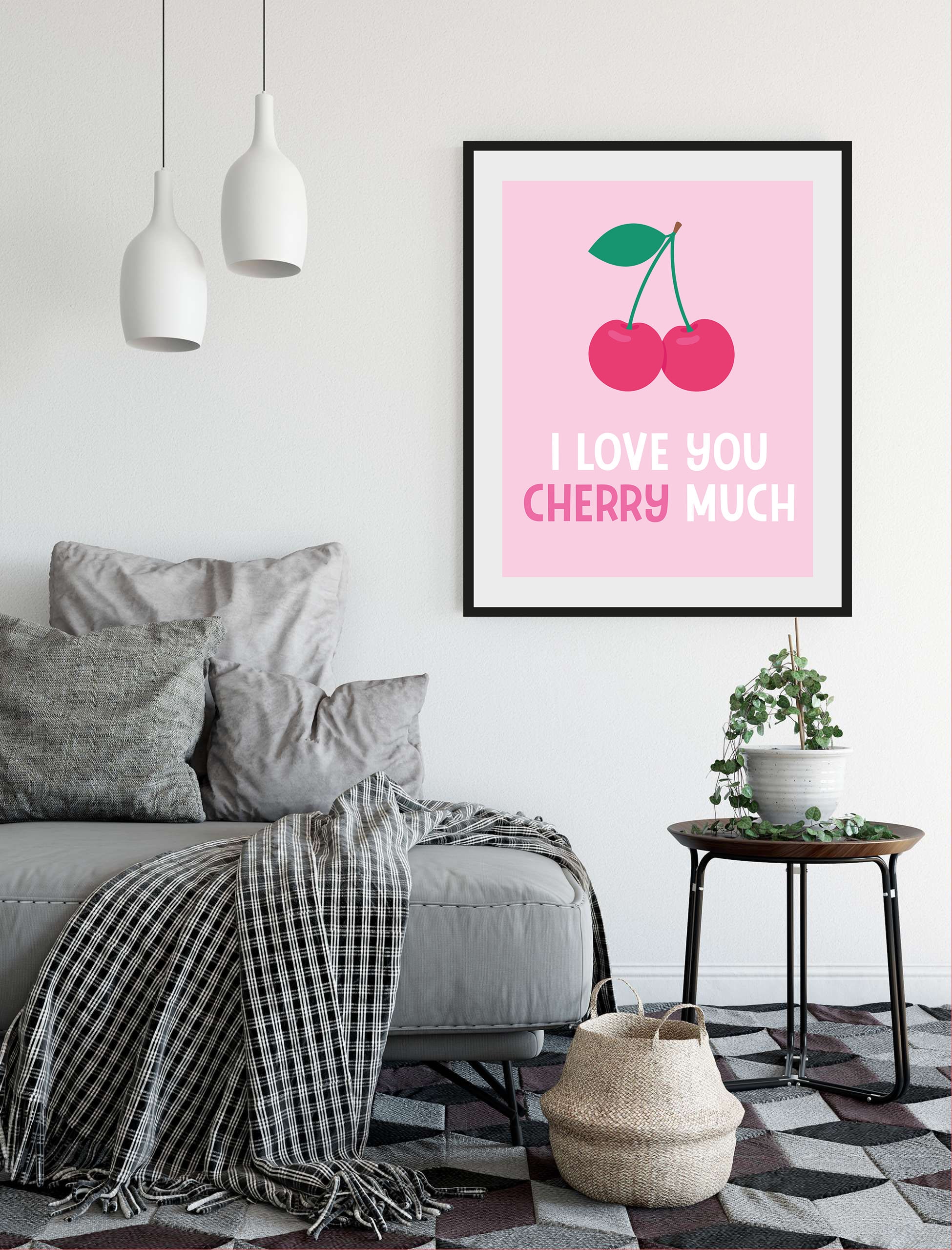 queence Bild »Liebe«, Schriftzug-Humor-Sprüche & Texte-Obst-Obst Bilder-Lie günstig online kaufen