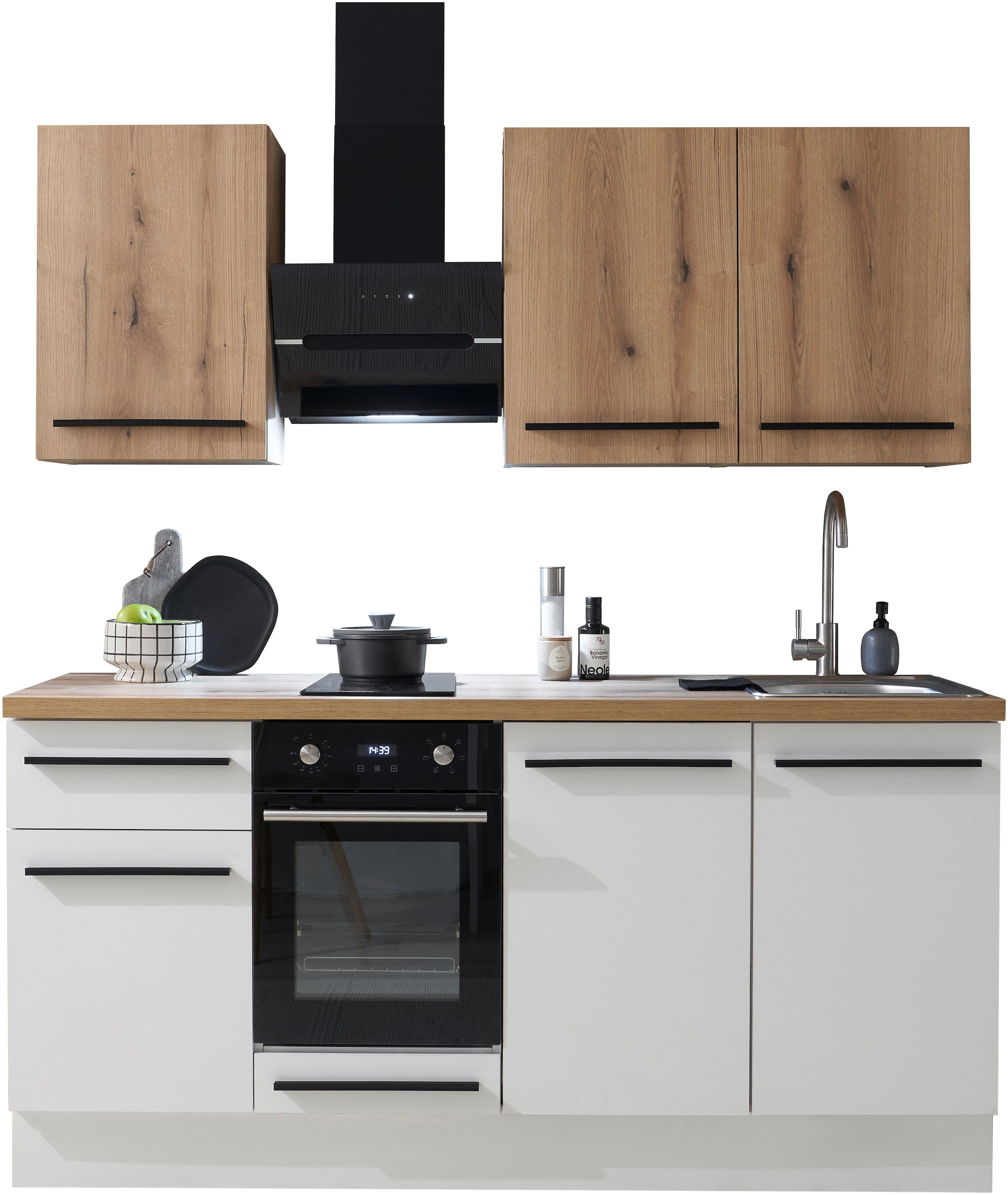 BASIC by Balculina Pantryküche »Torcello BxHxT 180x210x60 cm«, Breite 180cm günstig online kaufen