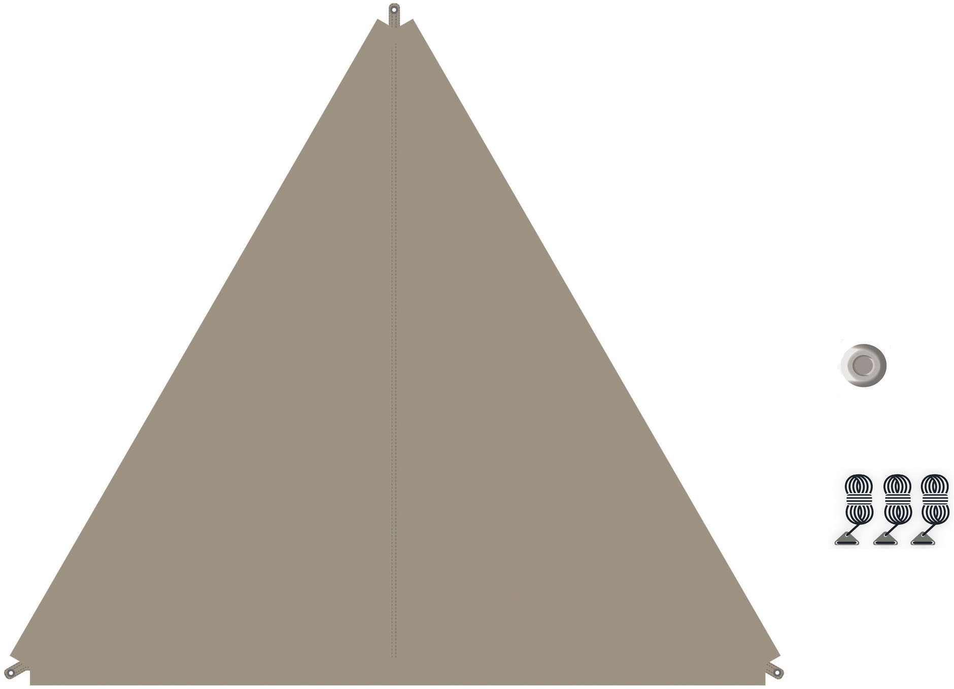 BENT Sonnensegel »TC-Zip-Protect Canvas Single«