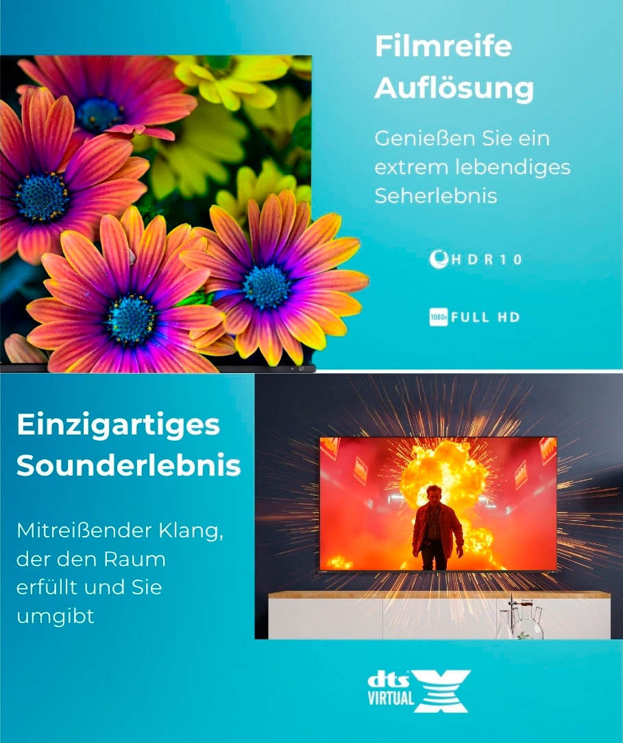 Toshiba DLED-Fernseher »43LV2F63DA« 108 cm/43 ″ Full HD Smart-TV