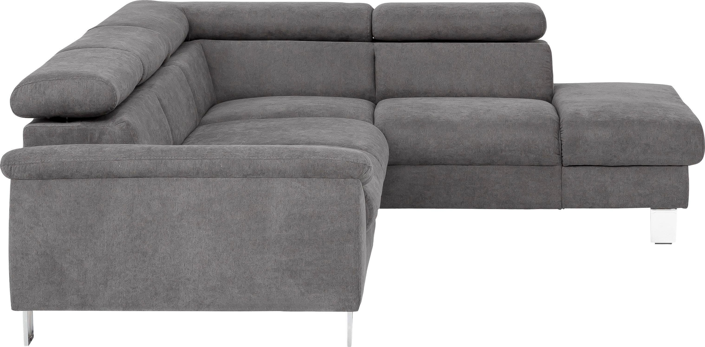 COTTA Ecksofa »Komaris L-Form mit Kopfteilverstellung«, wahlweise mit Bettfunktion, Bettkasten & Beleuchtung