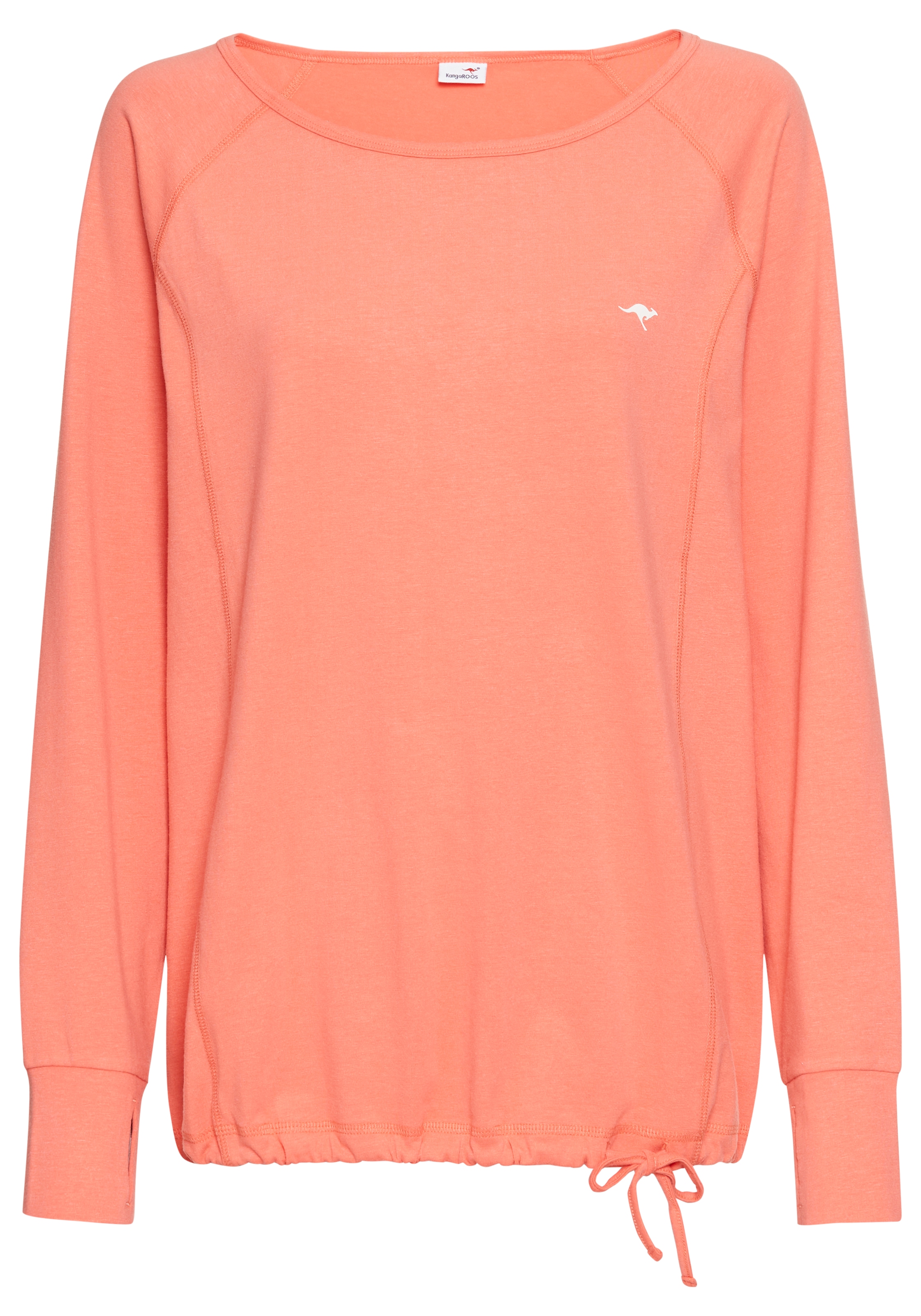 KangaROOS Langarmshirt, Langarm, für Büro und Freizeit, aus Baumwollmischung