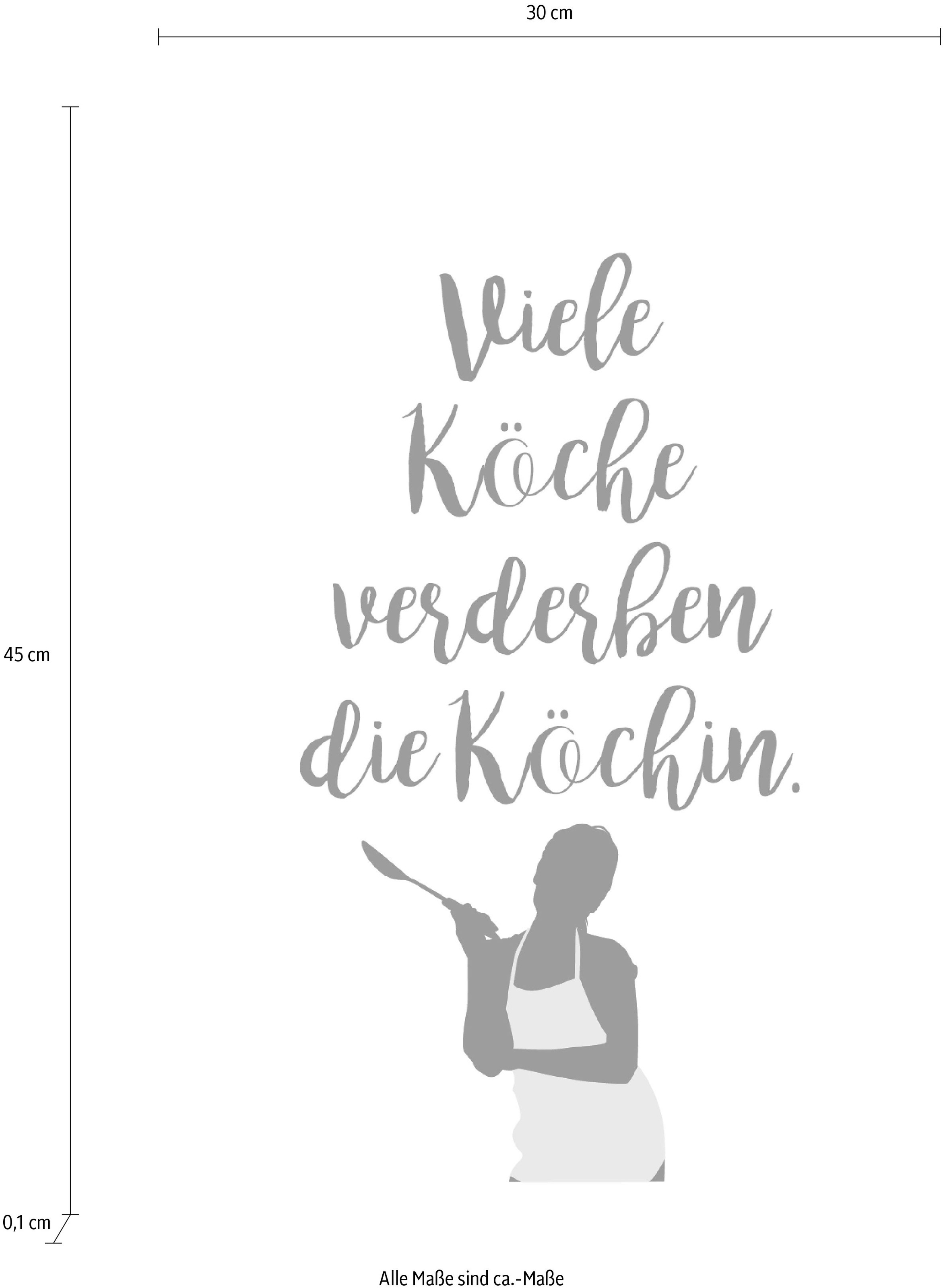 queence Wanddekoobjekt »Köchin«, Stahlschild, Blechschild, Spruch, Witzig, Wanddeko, retro, 20x30cm