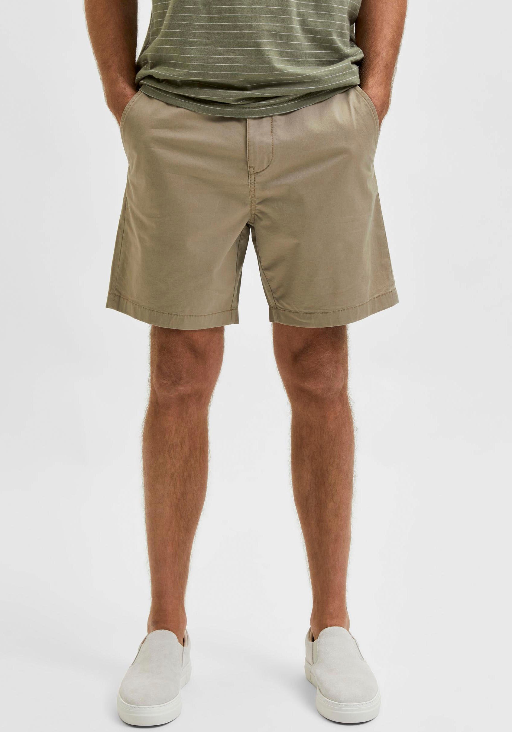 Bild von SELECTED HOMME Chinoshorts »SLHCOMFORT-HOMME FLEX SHORTS W NOOS«, unifarben