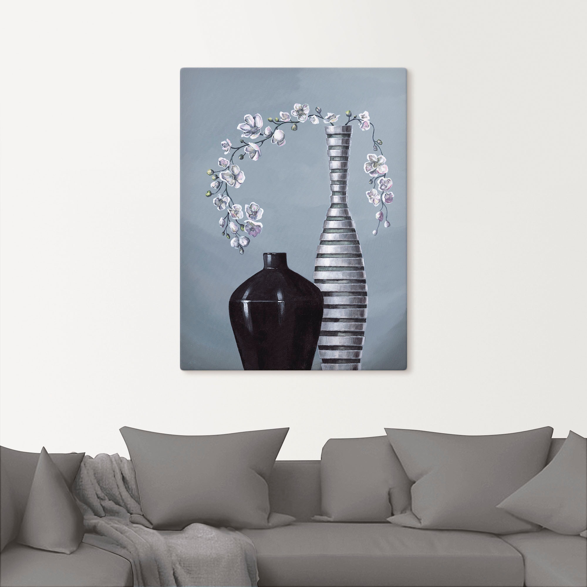 Artland Wandbild »Metallische Vasen«, Vasen & Töpfe, (1 St.), als Alubild, Outdoorbild, Leinwandbild, Poster, Wandaufkleber