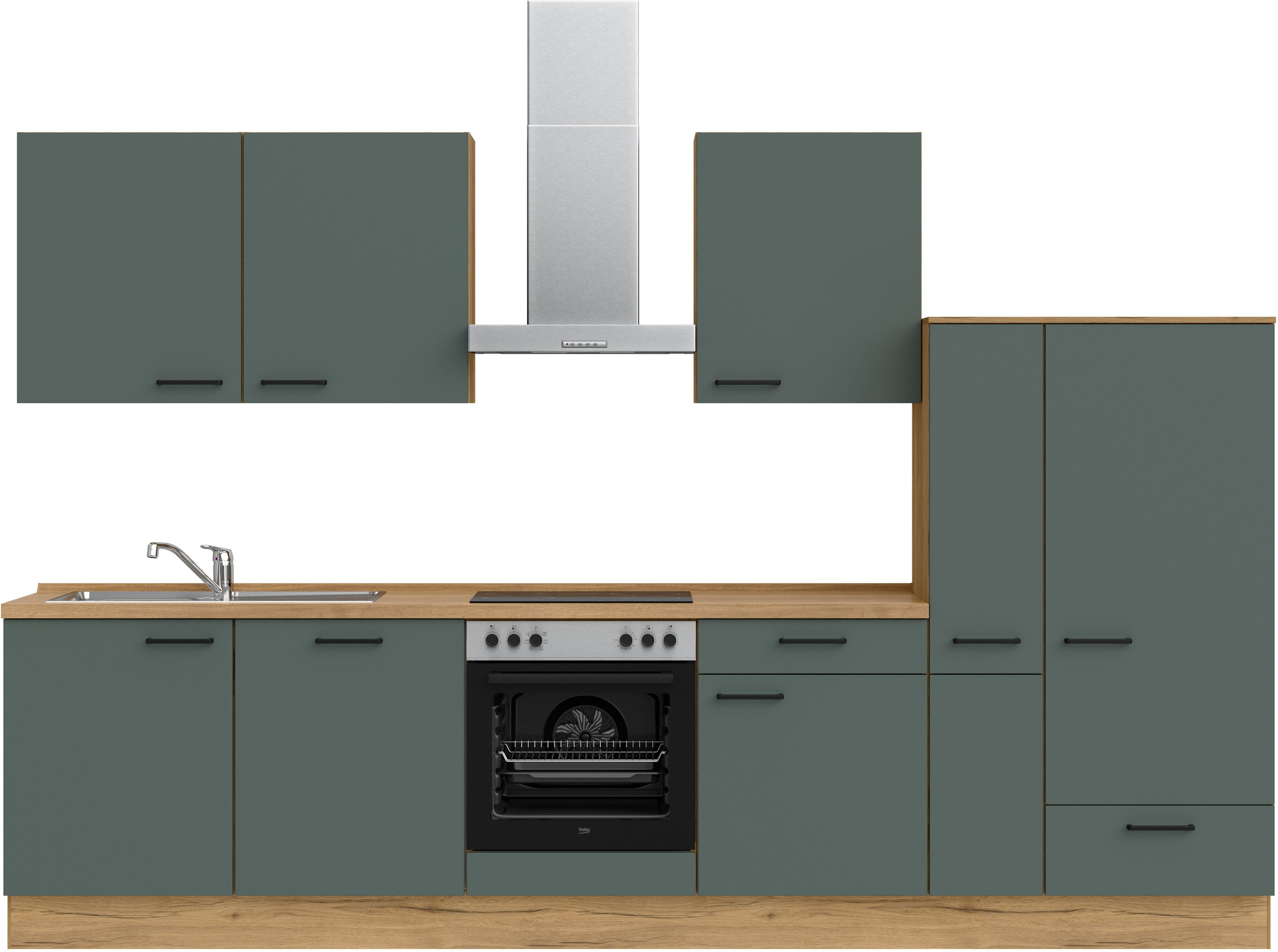 nobilia® Küchenzeile »"Easytouch I"« vormontiert, Ausrichtung wählbar, Brei günstig online kaufen