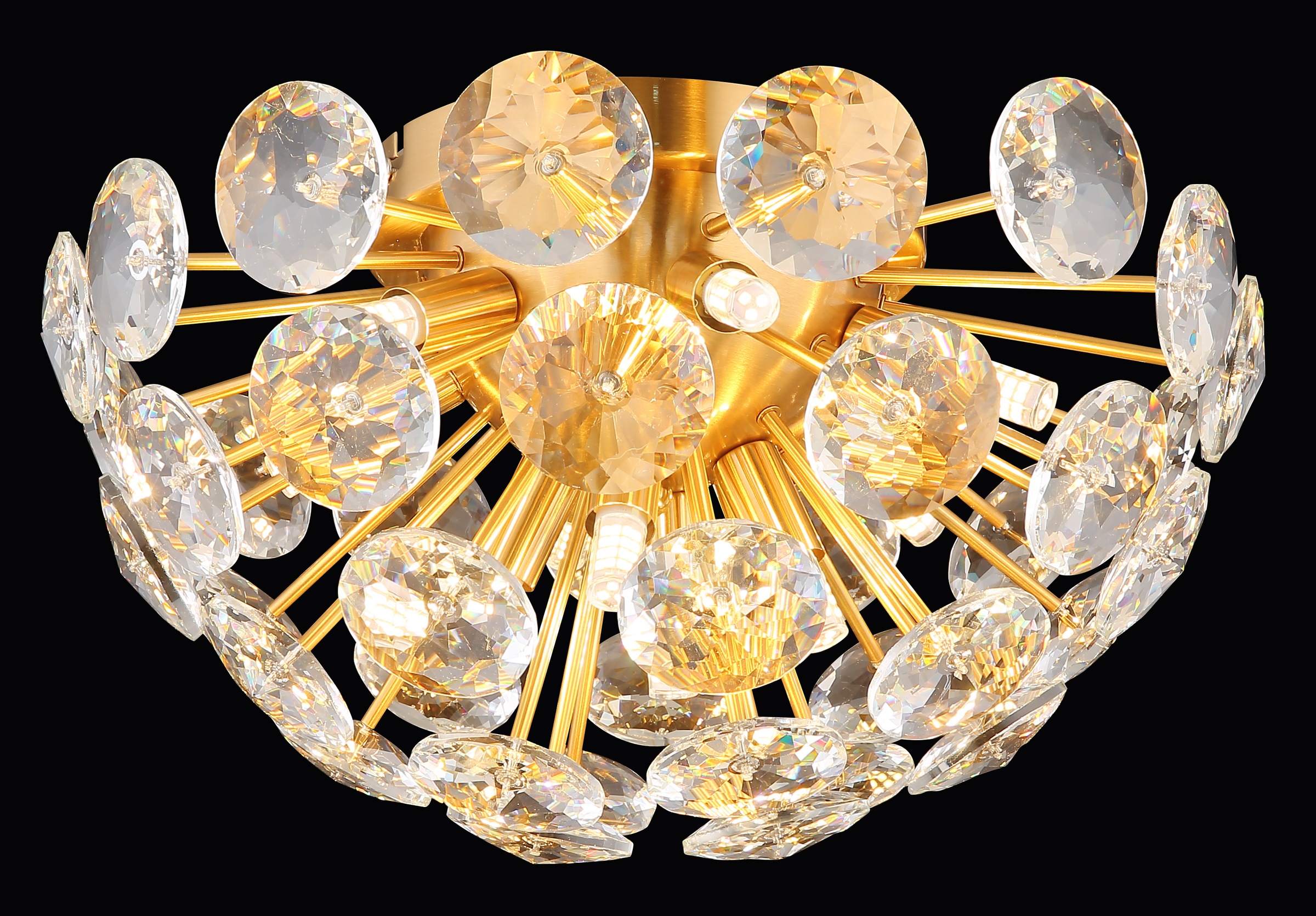 GLOBO LIGHTING Deckenleuchte »VIRINA« G9 1 Stk. Deckenlampe/goldfarben/Kristalle/elegant/Wohnzimmer