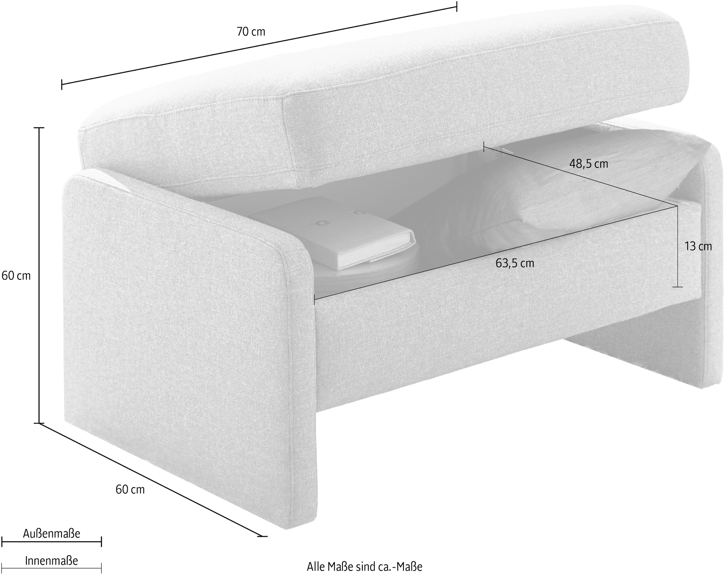 Home affaire Stauraumhocker »Mailand«, passend zur Serie