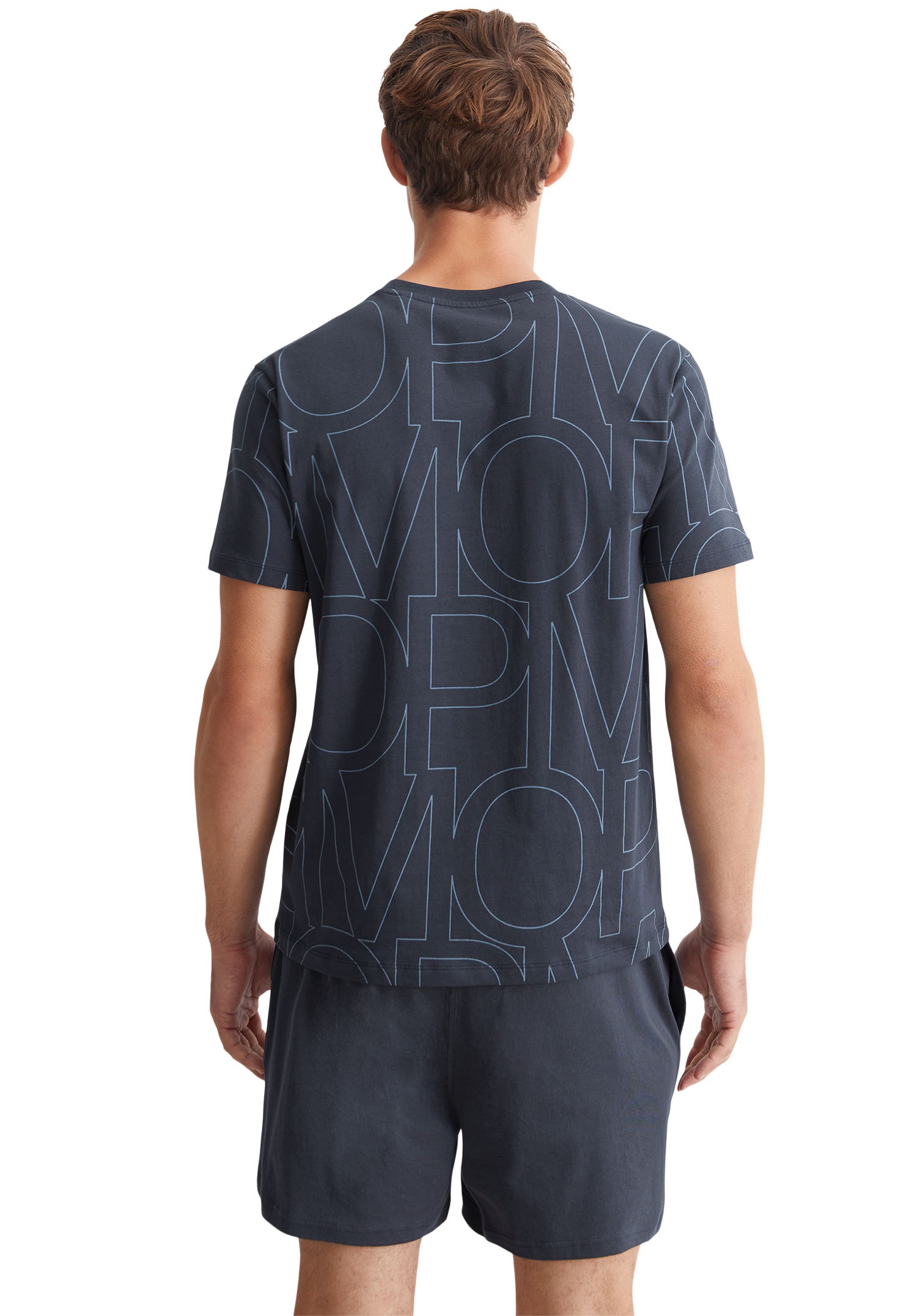 Marc O'Polo Shorty »Mix & Match Cotton«, (Set, 2 tlg.), mit auffälligem Logo-Muster