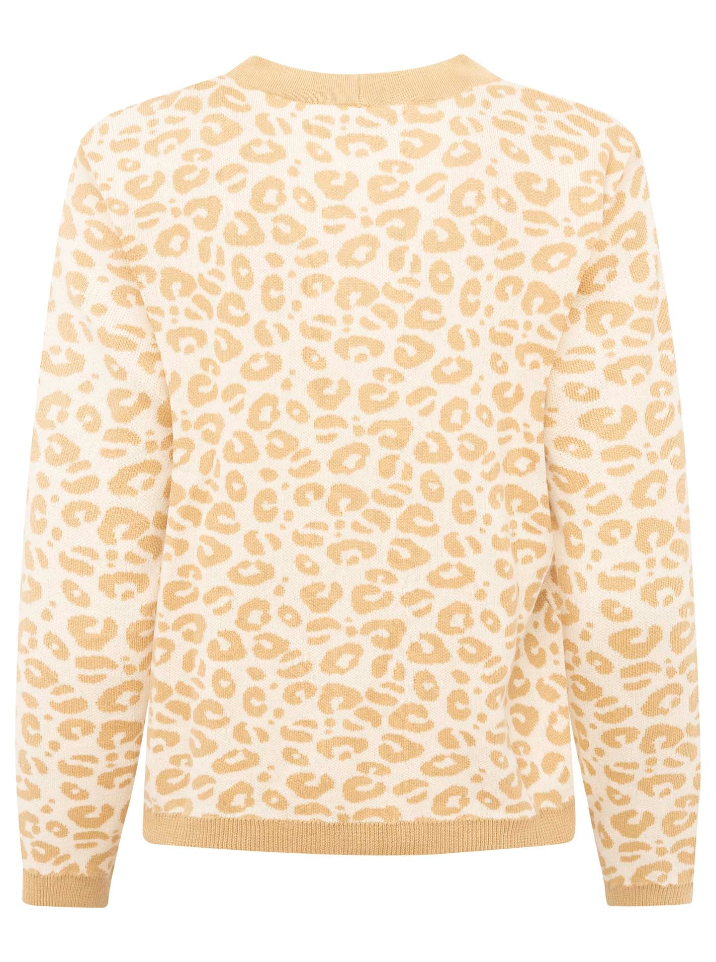 Zwillingsherz Strickjacke »"Gestrickter-Leo"« mit Knöpfen, mit Leomuster aus reiner Baumwolle