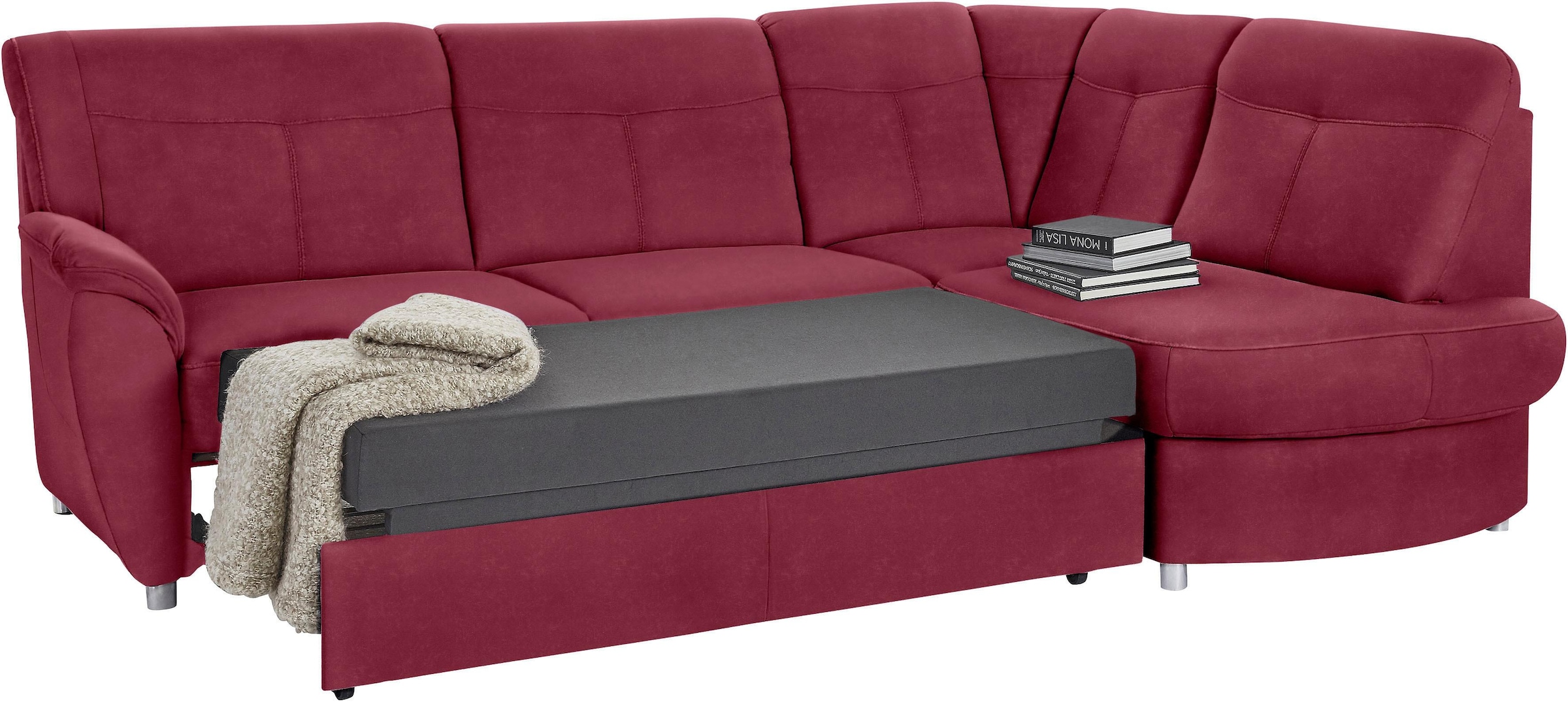 sit&more Ecksofa »Sonoma L-Form«, wahlweise mit Bettfunktion und Bettkasten
