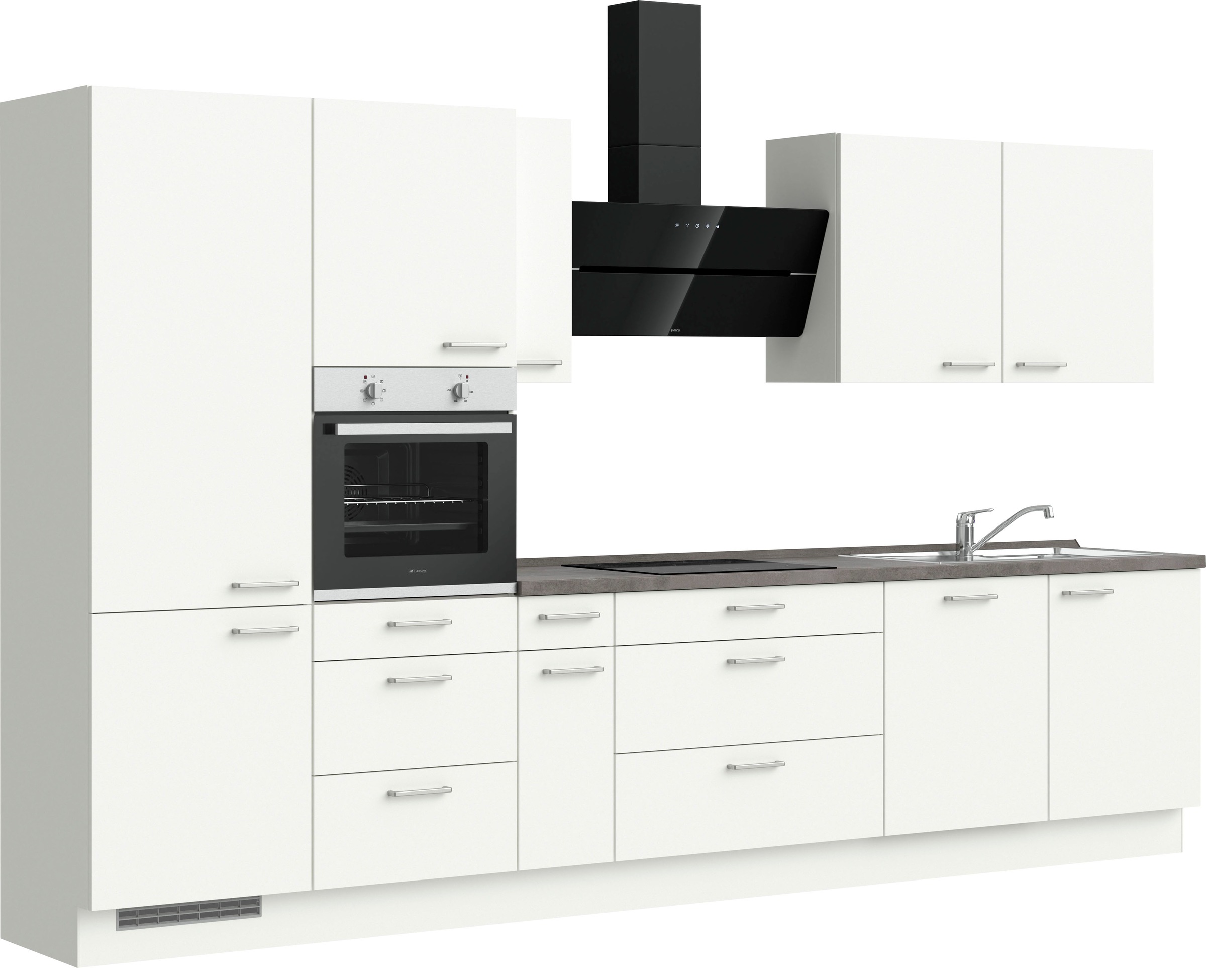 nobilia® Küchenzeile »"Touch II"«, vormontiert, Ausrichtung wählbar, Breite 360 cm, wahlw. mit E-Geräten