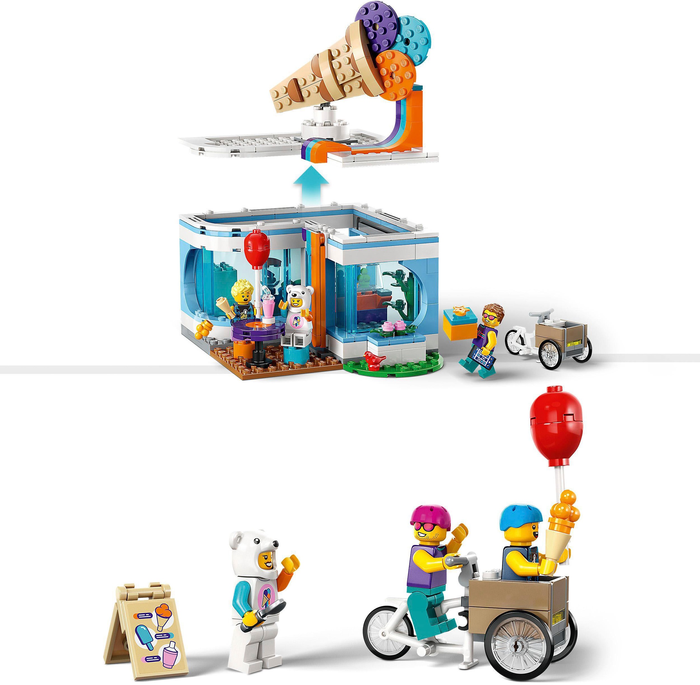 LEGO® Konstruktionsspielsteine »Eisdiele (60363), LEGO® City«, (296 St.), Made in Europe