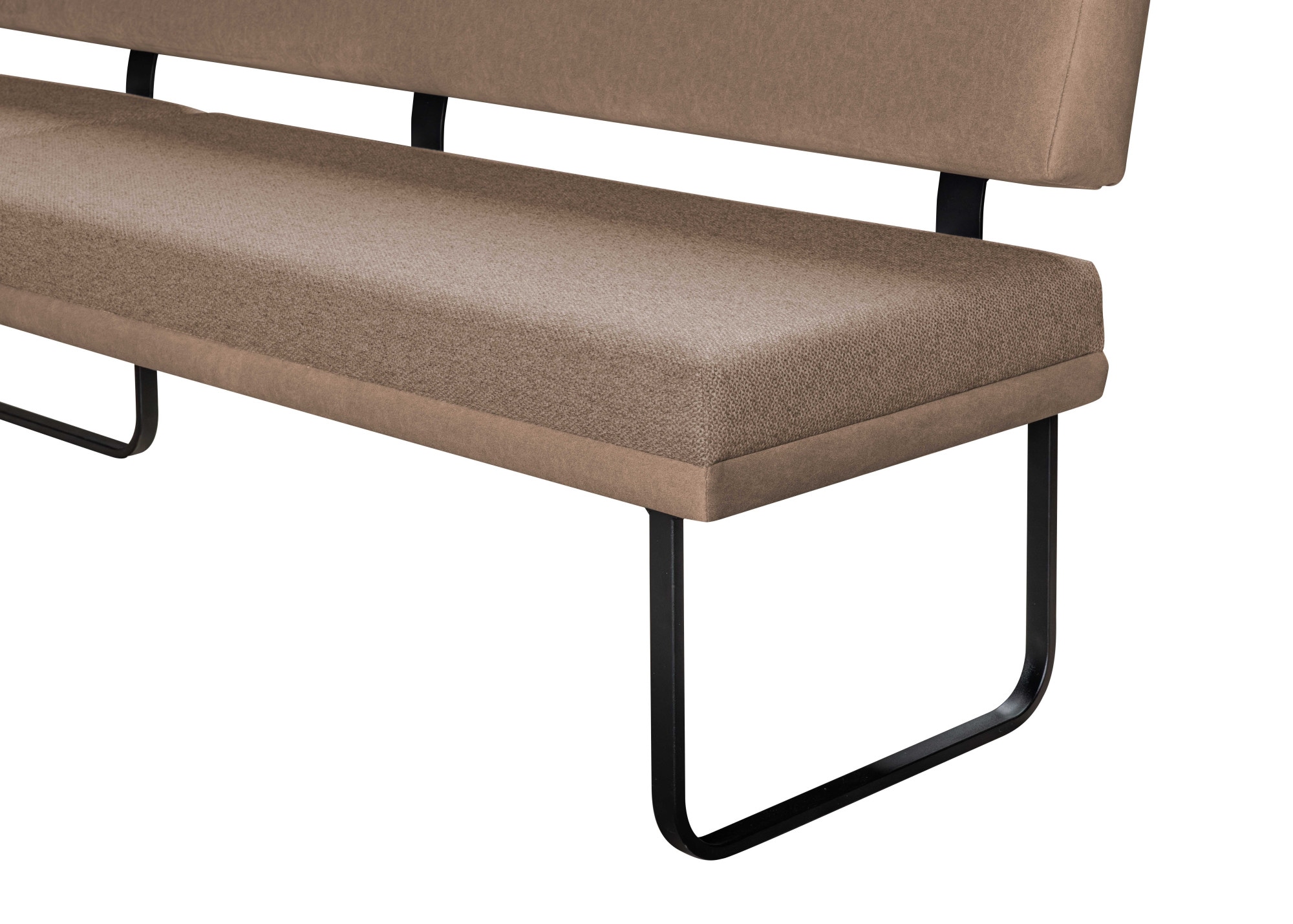 OTTO home Eckbankgruppe »Gabi Essecke, Sitzgruppe, Eckbankgruppe, Küchenbankgruppe« Set, 4tlg, 4 tlg. tlg. Gestell aus matt-schwarzem Flachmetall, stabil, 2-Stoff-Design
