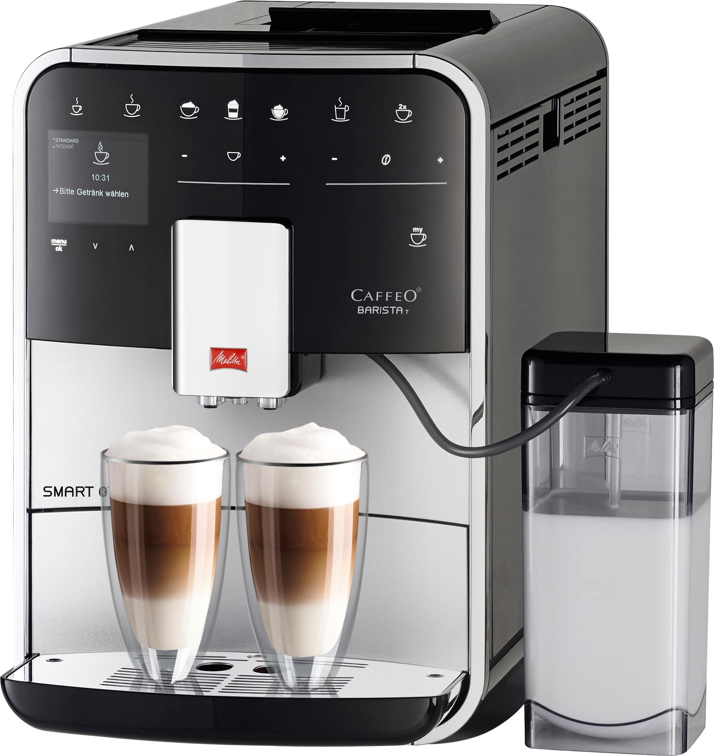 Melitta Kaffeevollautomat »Barista T Smart® F 83/0-101, silber«, 4 Benutzerprofile&18 Kaffeerezepte, nach italienischem Originalrezept