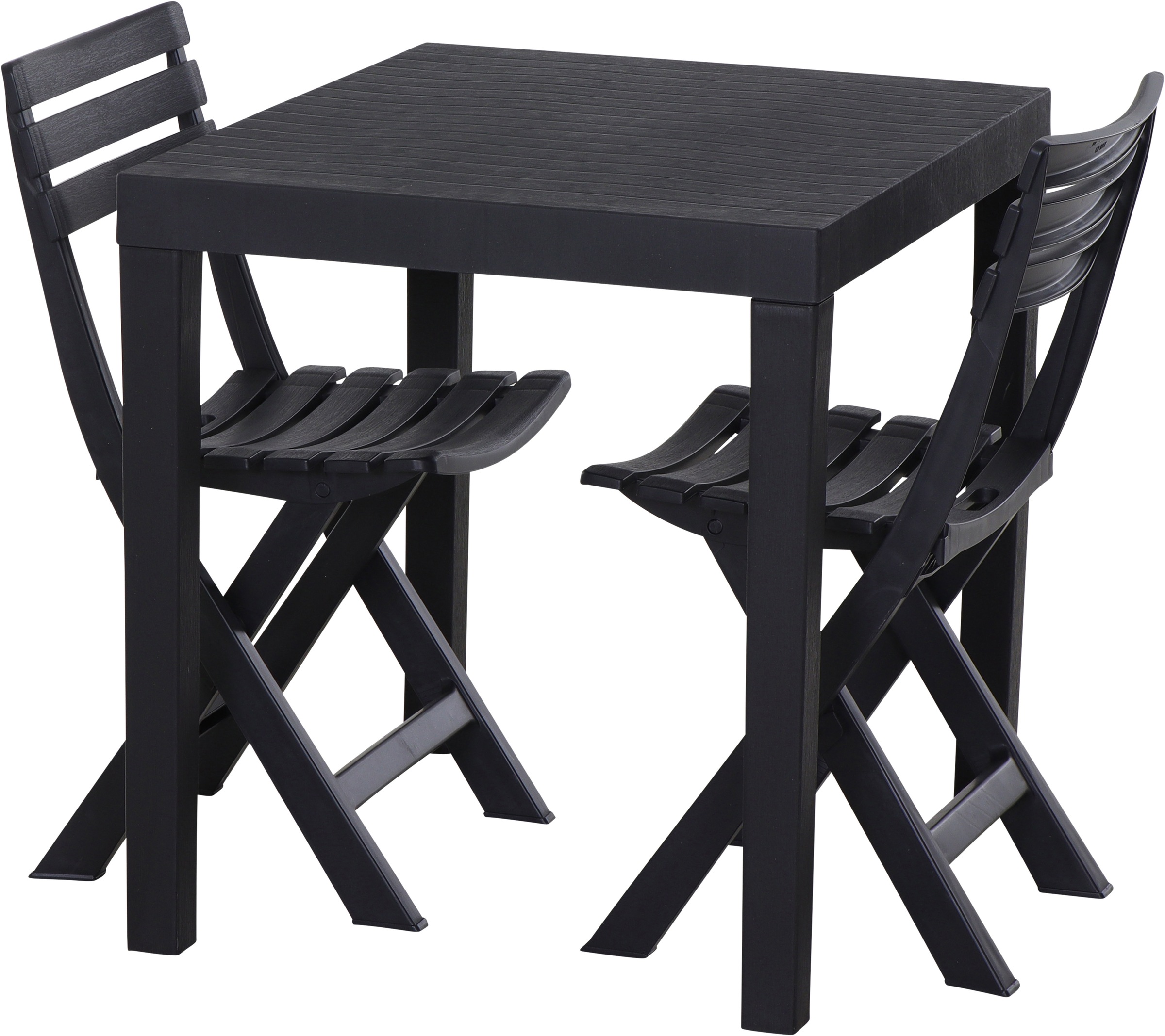 Progarden Balkonset »Club« Set, 3 tlg. anthrazit 3-teilig