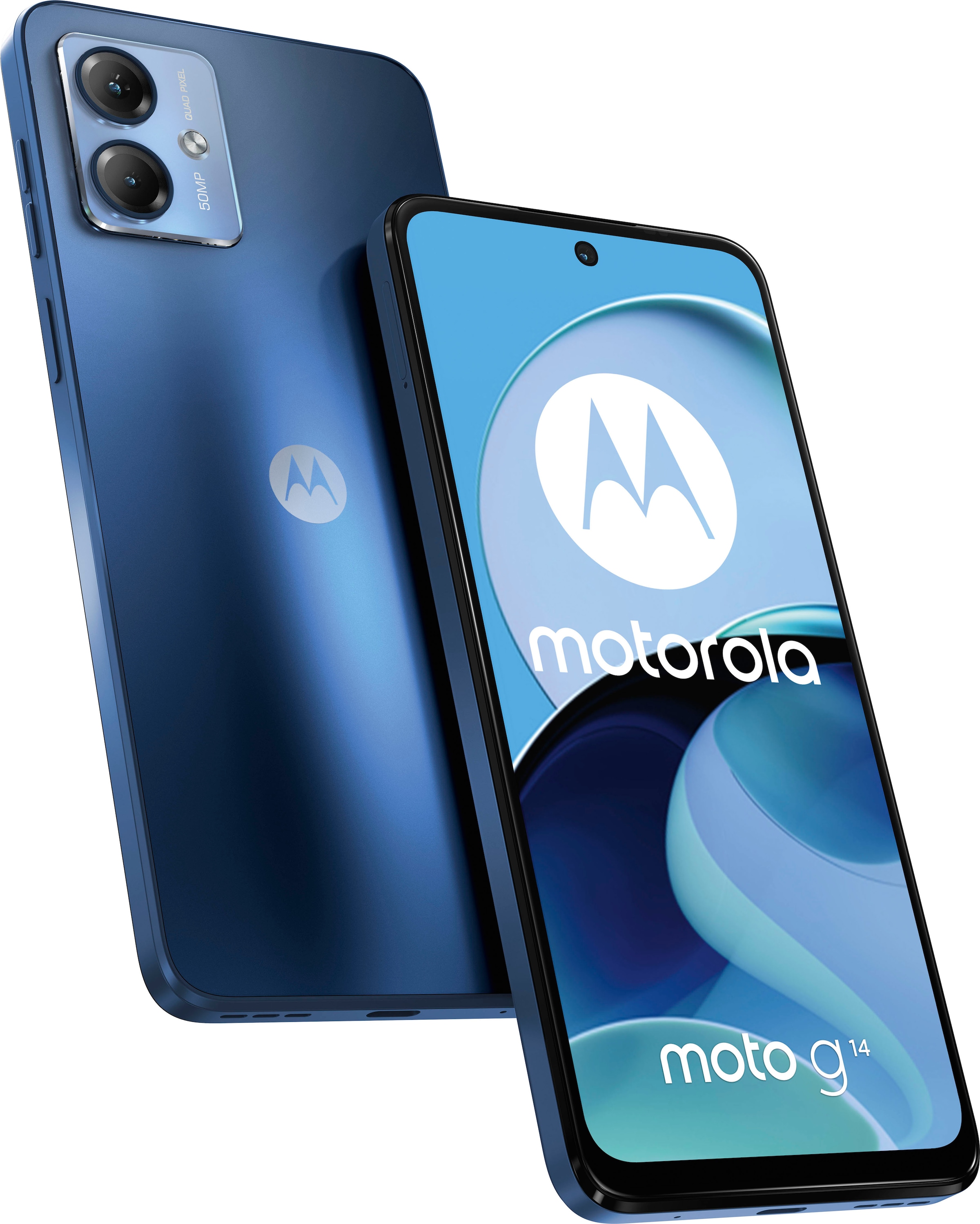 Motorola Smartphone »moto g14«, Sky Blue, 16,51 cm/6,5 Zoll, 128 GB  Speicherplatz, 50 MP Kamera auf Raten kaufen