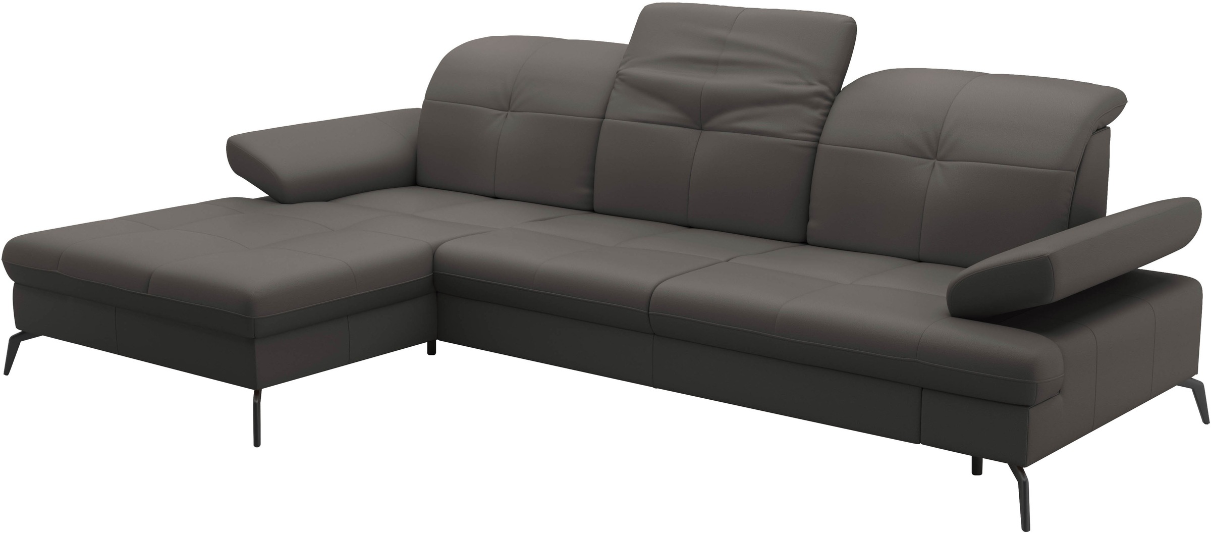 sit&more Ecksofa »Amica, L-Form, inkl. Sitztiefenverstellung & Armteilverstellung«, wahlweise mit Bettfunktion, Bettkasten und Kopfteilverstellung