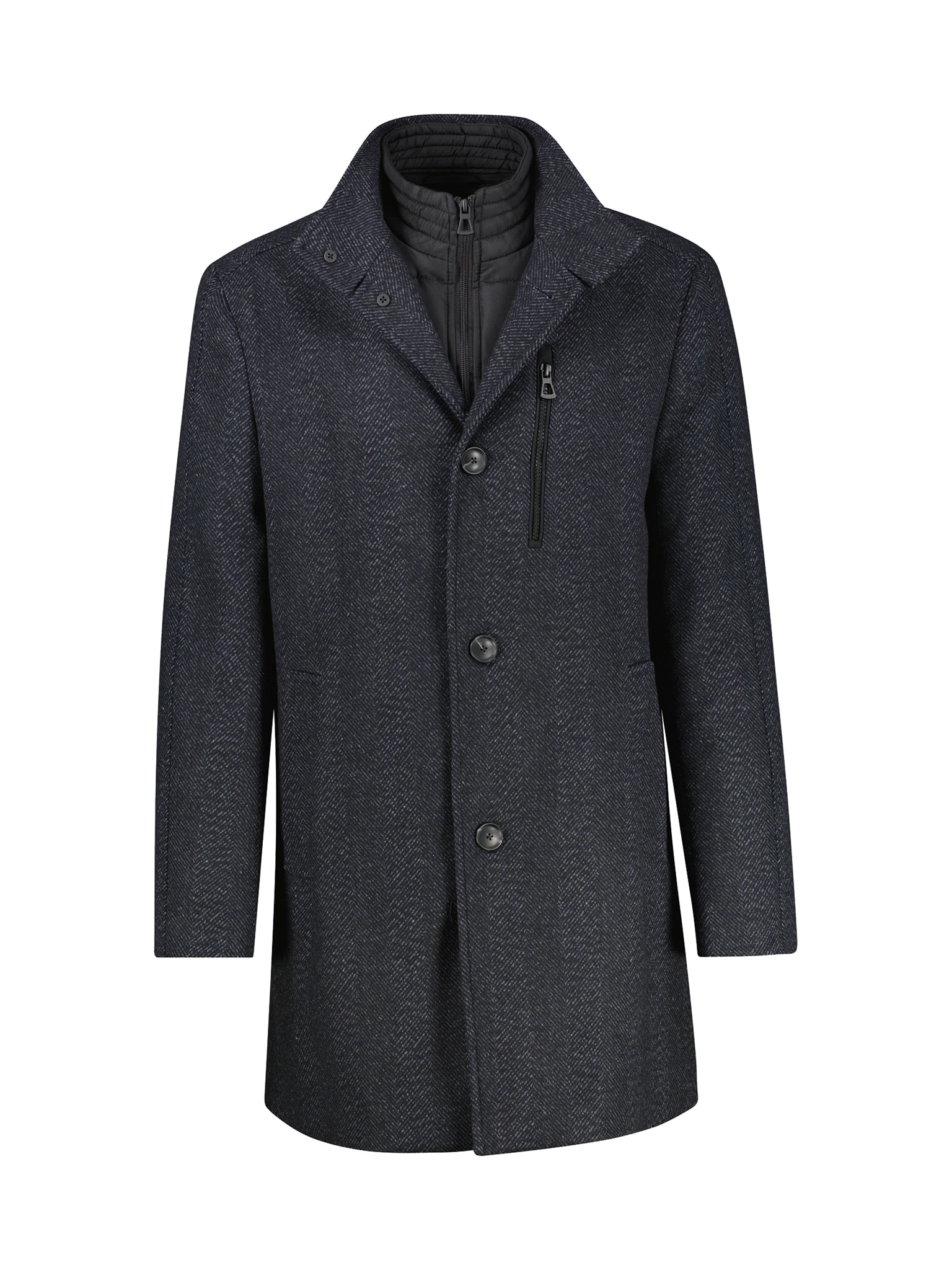 LERROS Kurzmantel mit Stehkragen und Knopfleiste, Woll-Anteil