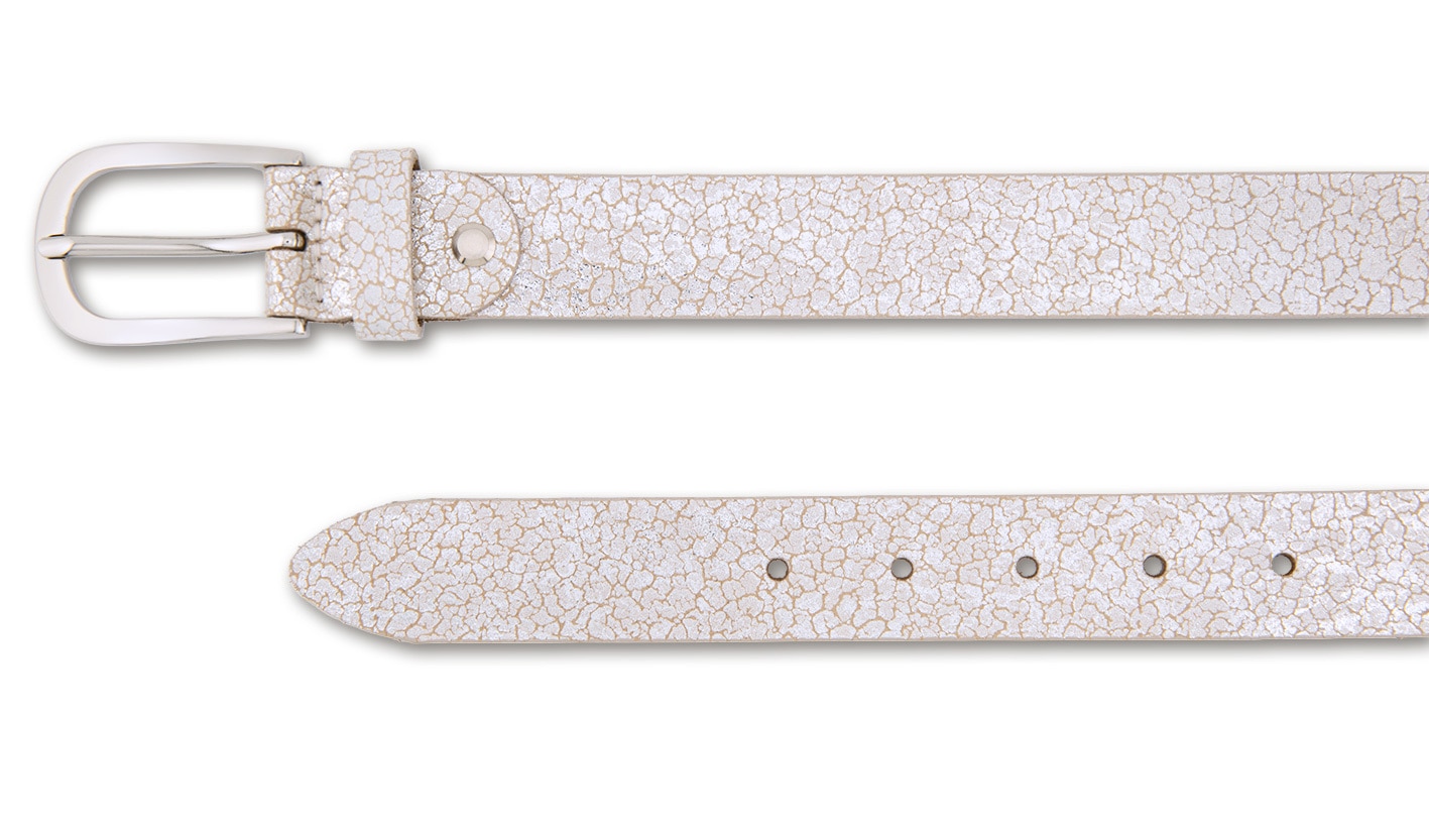 BERND GÖTZ Ledergürtel »Ledergürtel mit glänzend changierendem Metalleffekt«