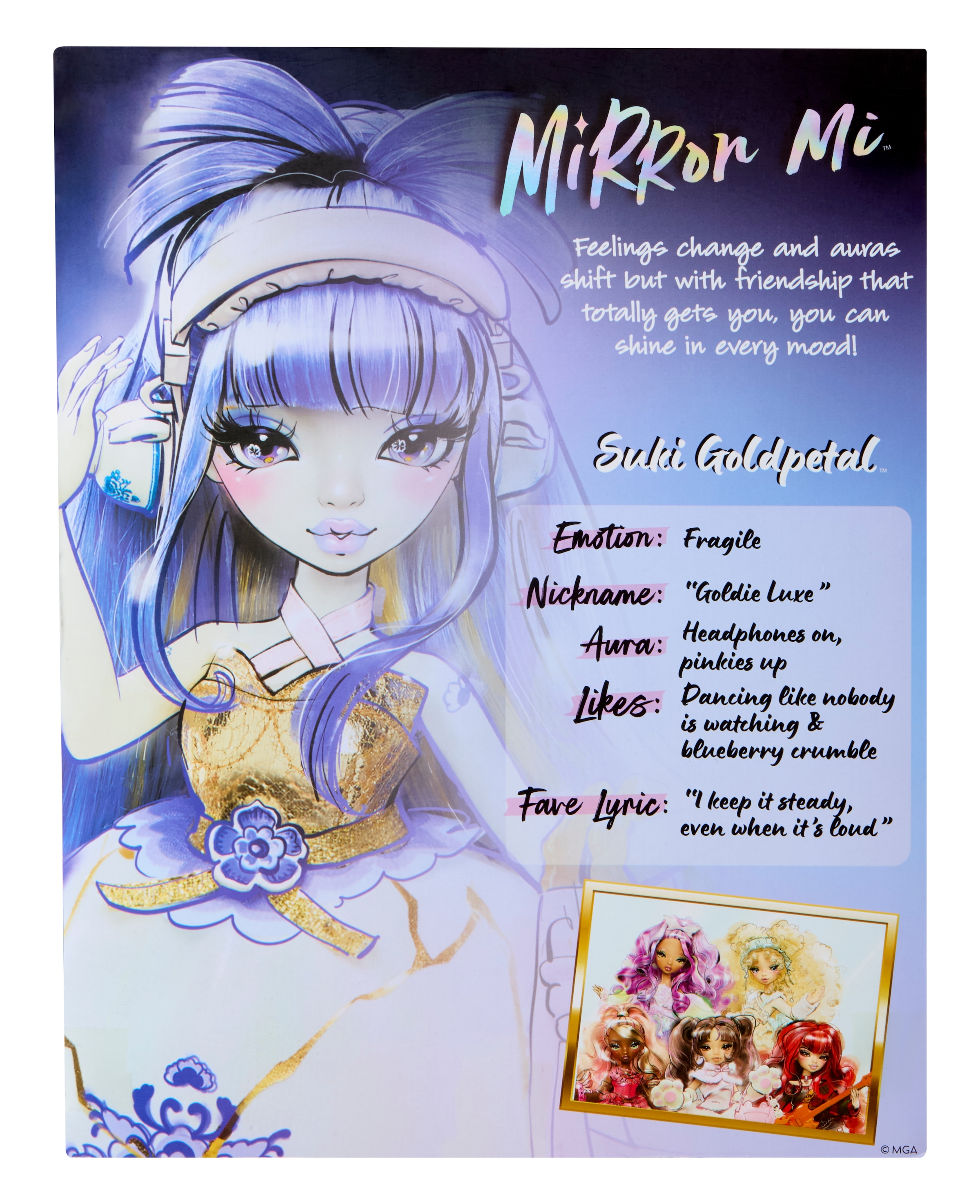 MGA ENTERTAINMENT Anziehpuppe »MirrorMi Fashion Doll - Suki Goldpetal (Fragile)«