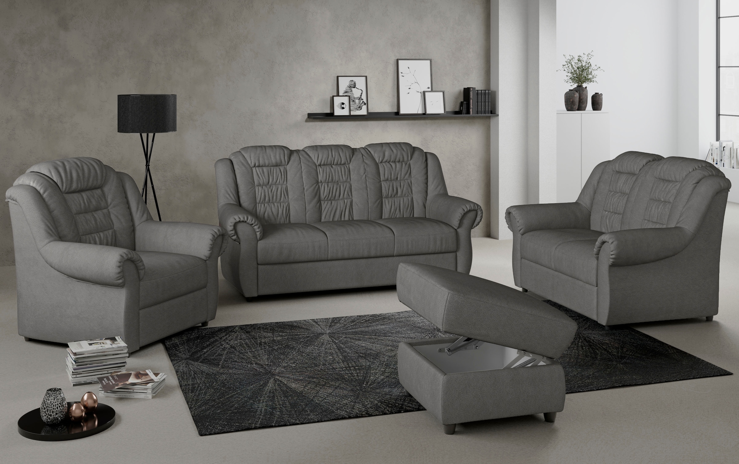 Home affaire 3-Sitzer »Boston«, Sofa mit hoher Rückenlehne
