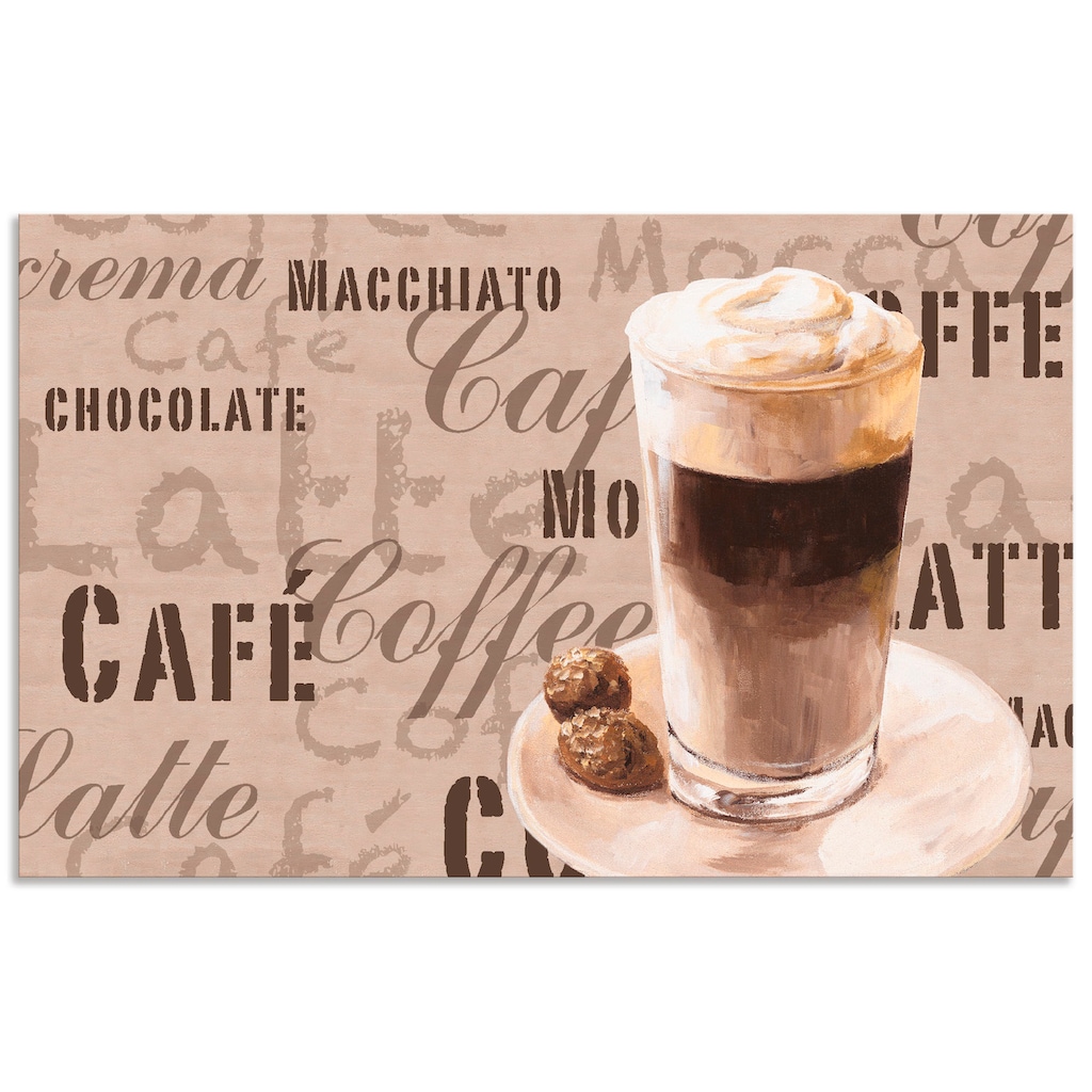 Artland Küchenrückwand »Kaffee - Latte Macchiato«, (1 tlg.)